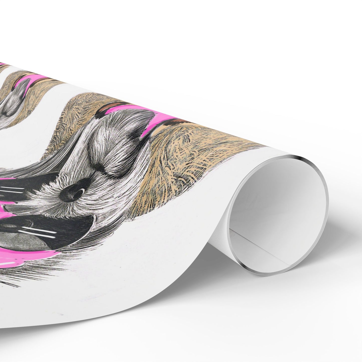 Cute Pink Yorkie Gift Wrap for Animal Lovers