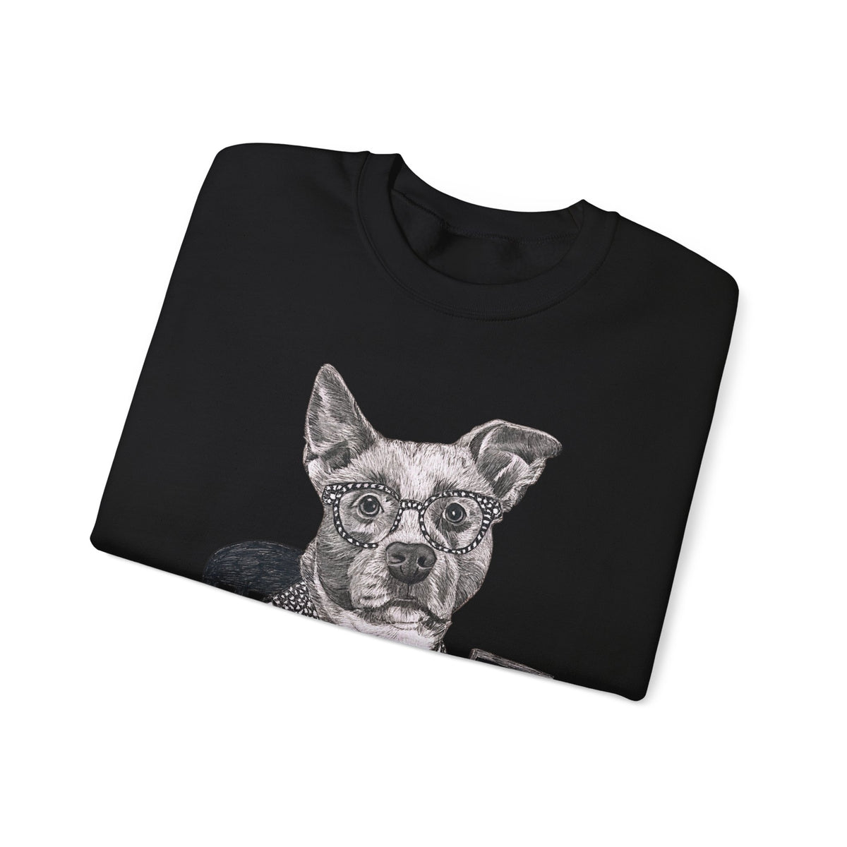 Rescue Dog Crewneck Sweatshirt — "Glenn Powell" Adopt Don’t Shop Design