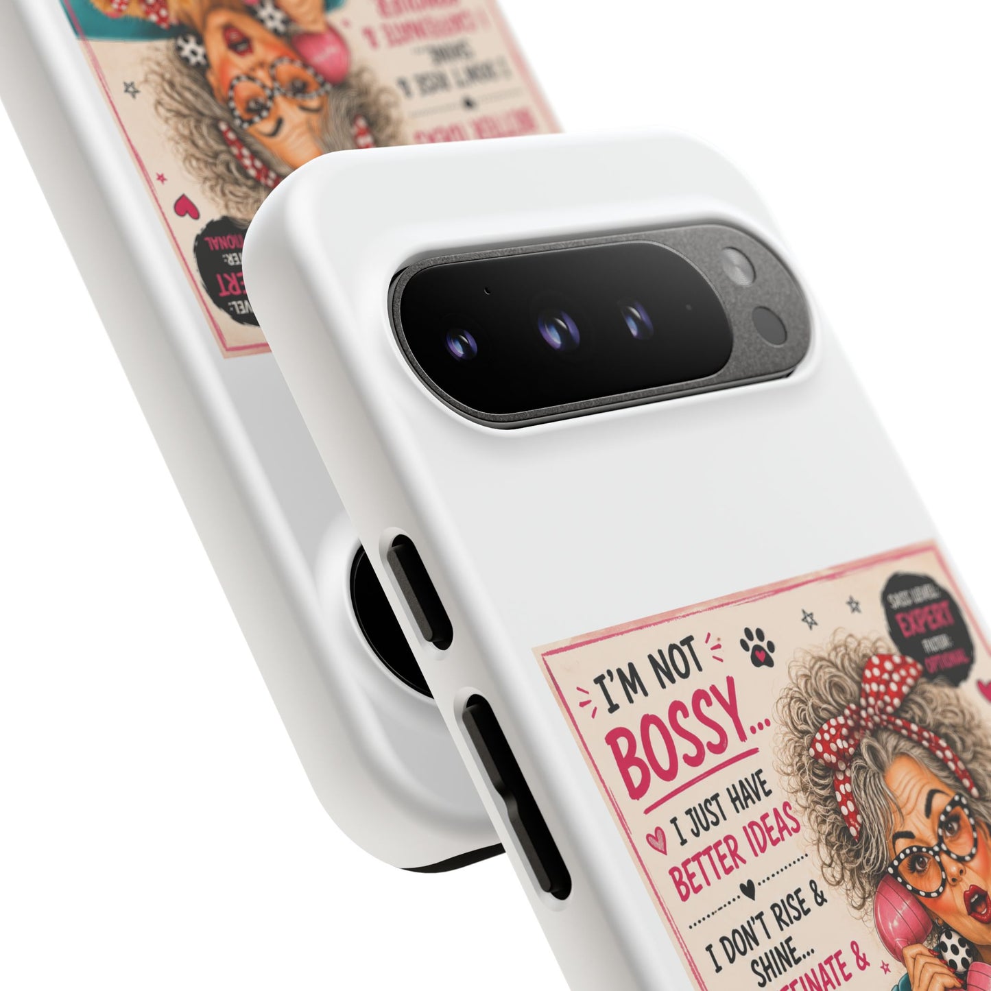 Perky Pearl and Latte Phone Case — "I'm Not Bossy" Funny Dog Lover & Sarcastic Woman Protective Tough Case