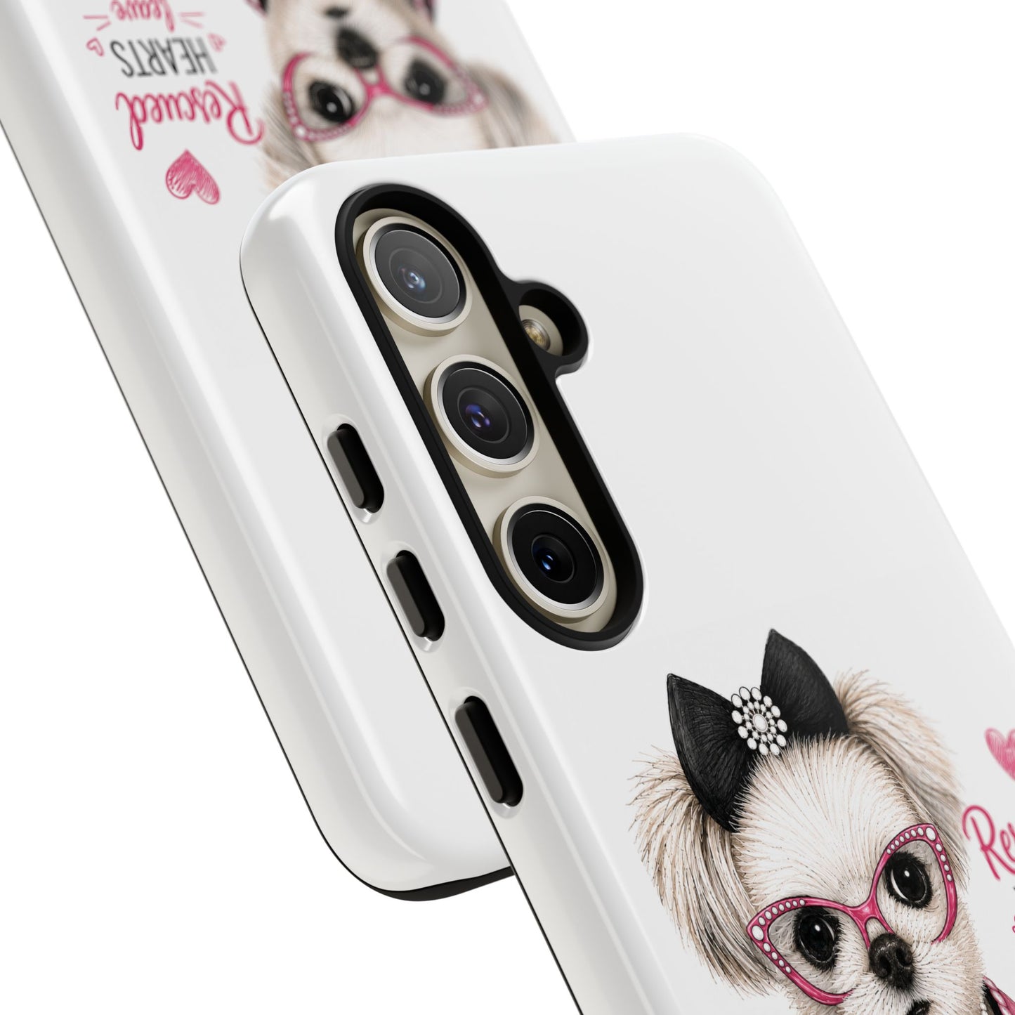 Rescued Hearts Paw Prints Phone Case