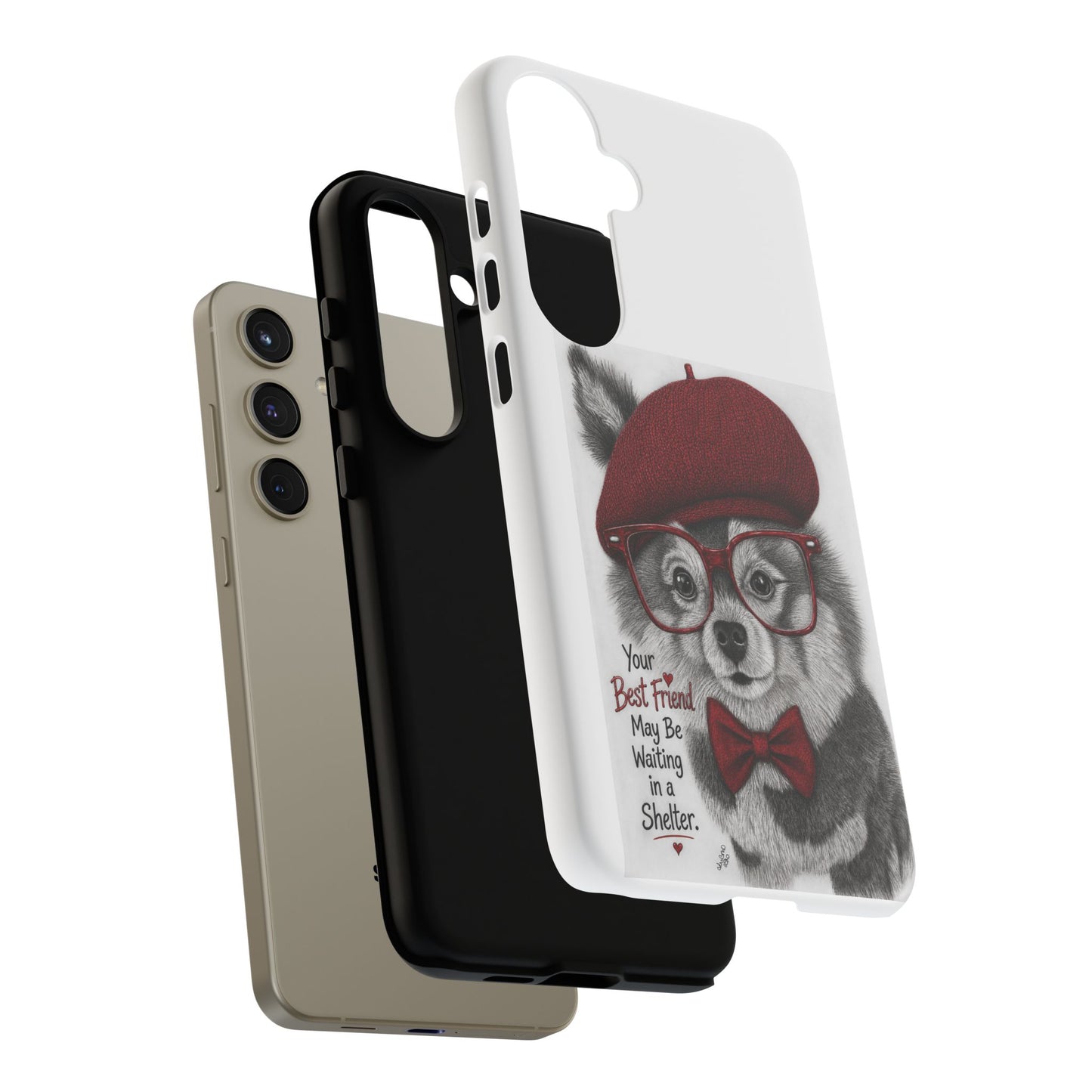 Rescue Pup Art Phone Case – "Your Best Friend May Be Waiting in a Shelter"