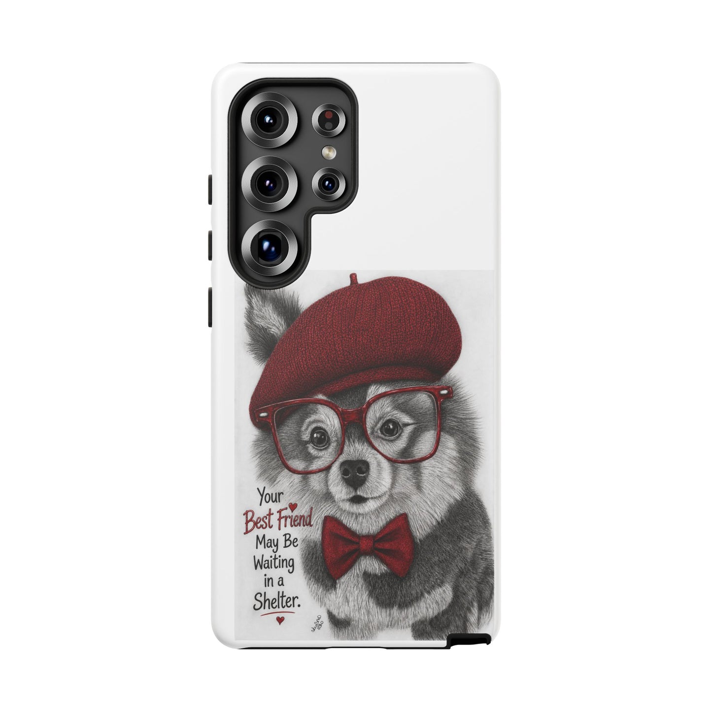 Rescue Pup Art Phone Case – "Your Best Friend May Be Waiting in a Shelter"