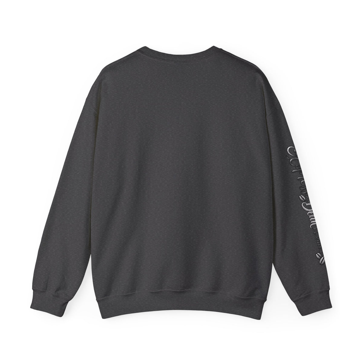 Fang Crewneck Sweatshirt — Retro Pup Graphic with Script Sleeve