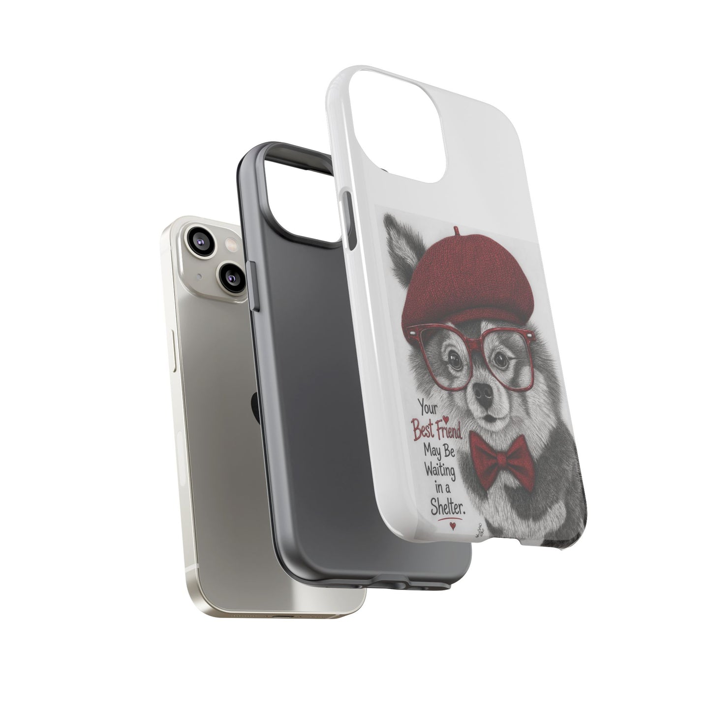Rescue Pup Art Phone Case – "Your Best Friend May Be Waiting in a Shelter"