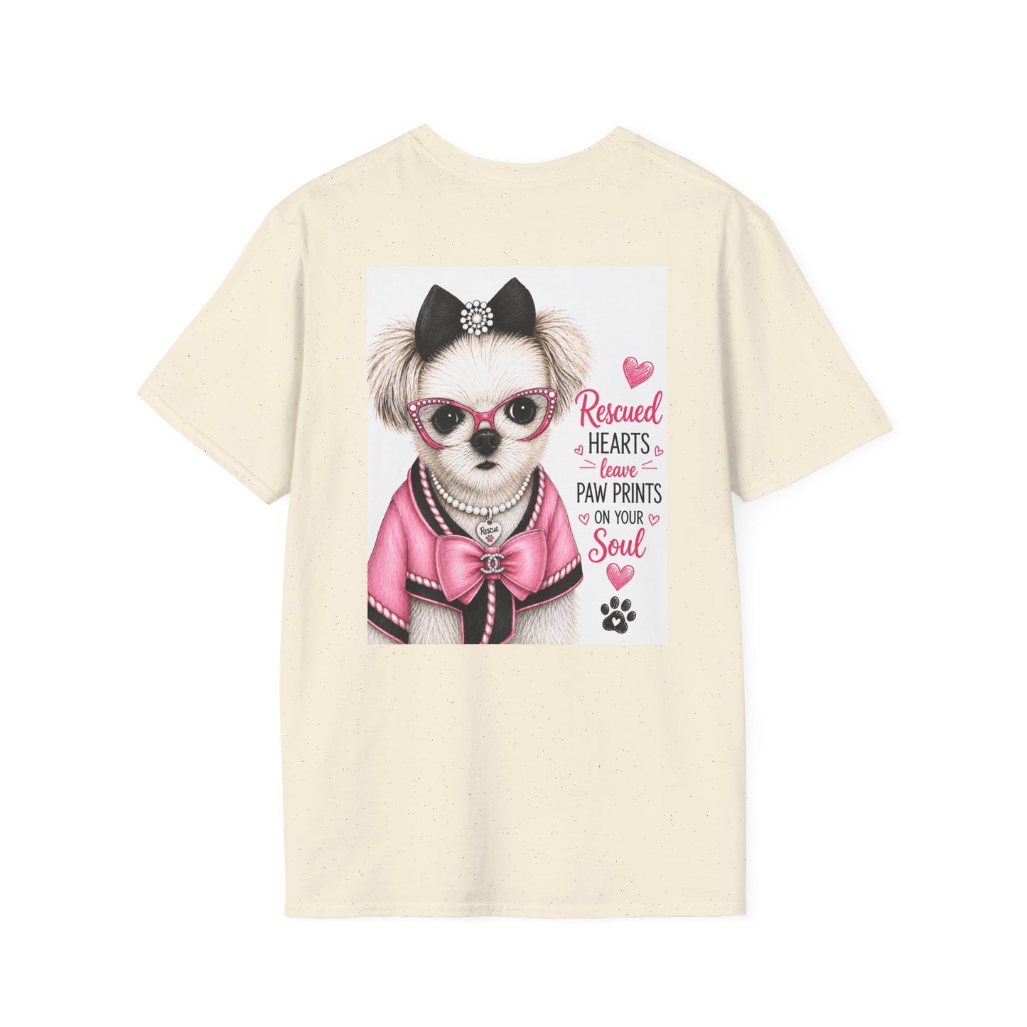 T-shirt. Muffin a real rescued doggie