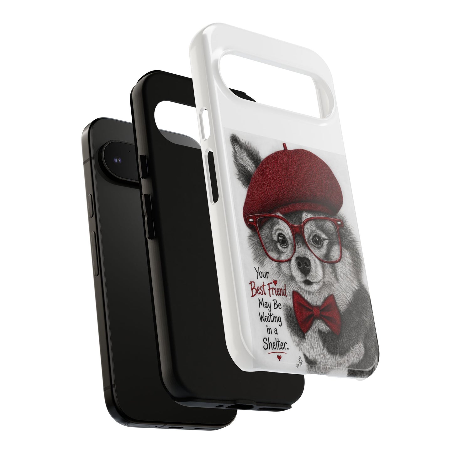Rescue Pup Art Phone Case – "Your Best Friend May Be Waiting in a Shelter"