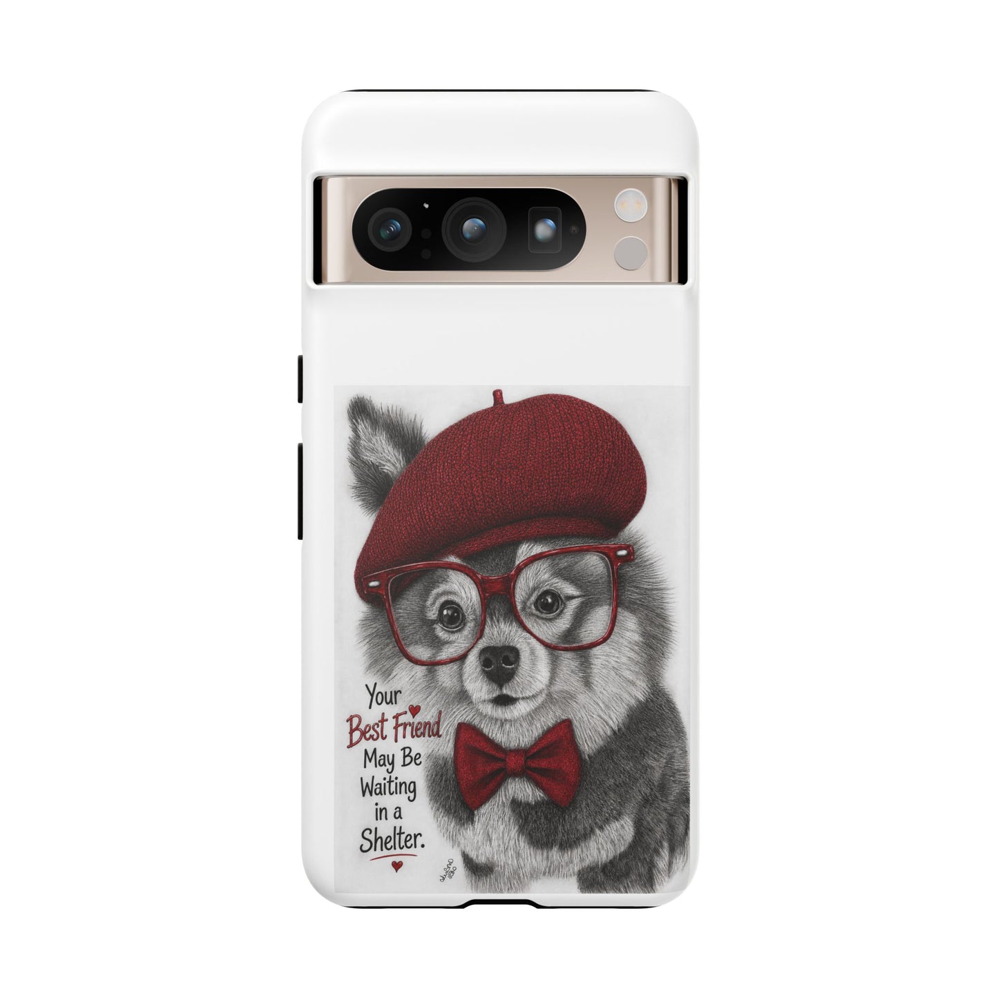 Rescue Pup Art Phone Case – "Your Best Friend May Be Waiting in a Shelter"