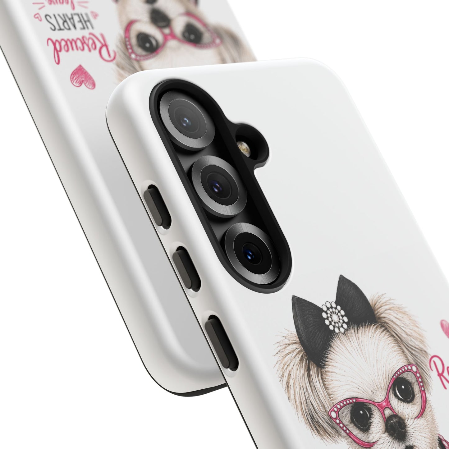 Rescued Hearts Paw Prints Phone Case