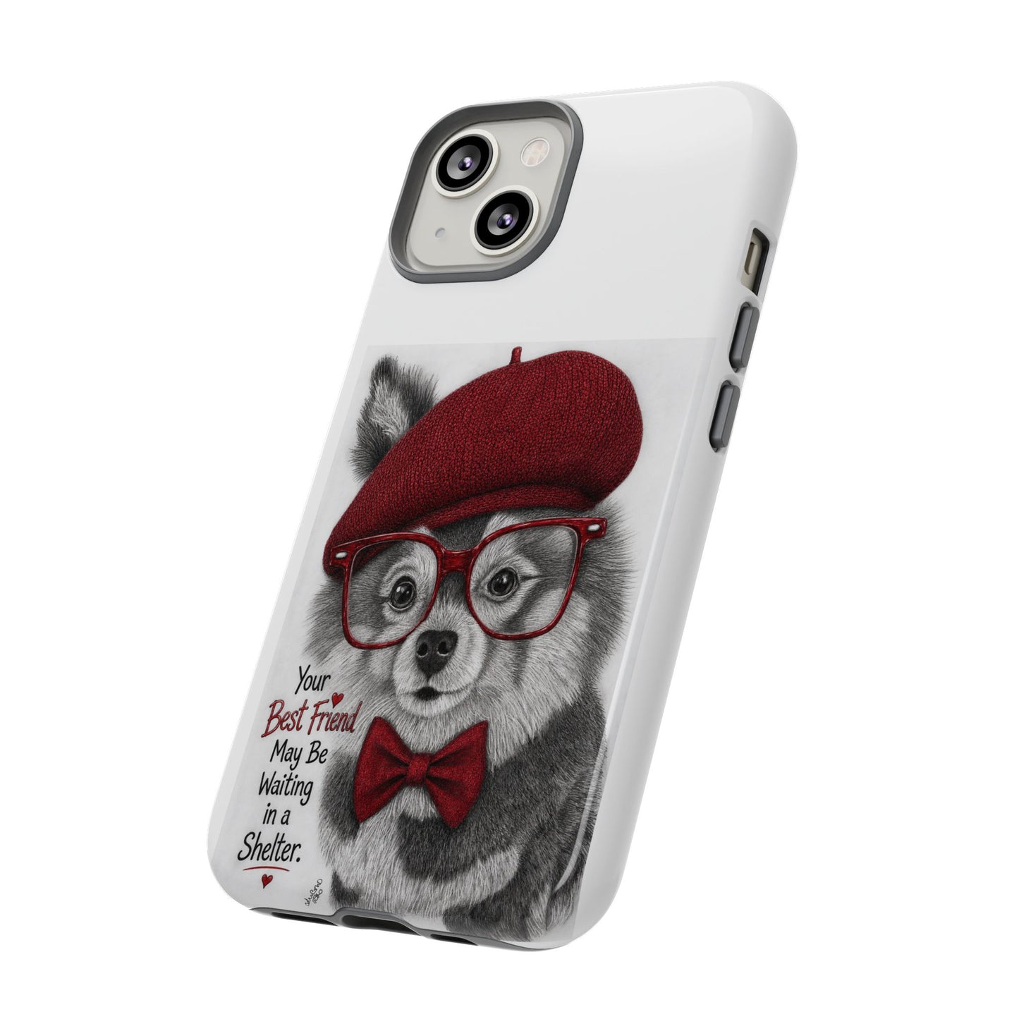 Rescue Pup Art Phone Case – "Your Best Friend May Be Waiting in a Shelter"