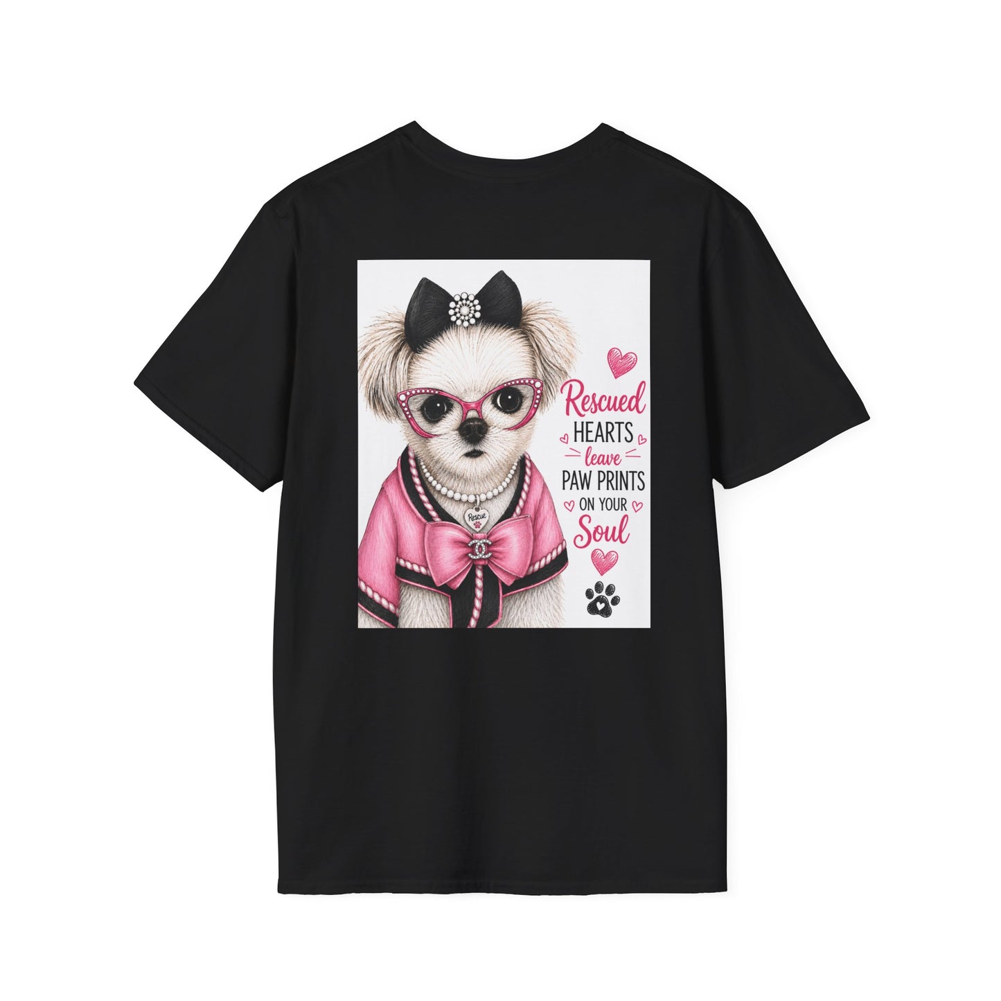T-shirt. Muffin a real rescued doggie