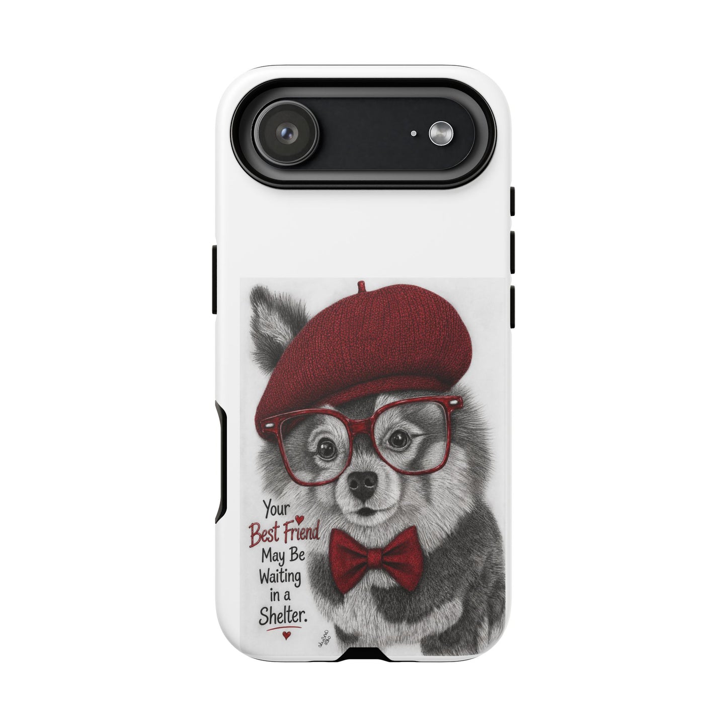 Rescue Pup Art Phone Case – "Your Best Friend May Be Waiting in a Shelter"