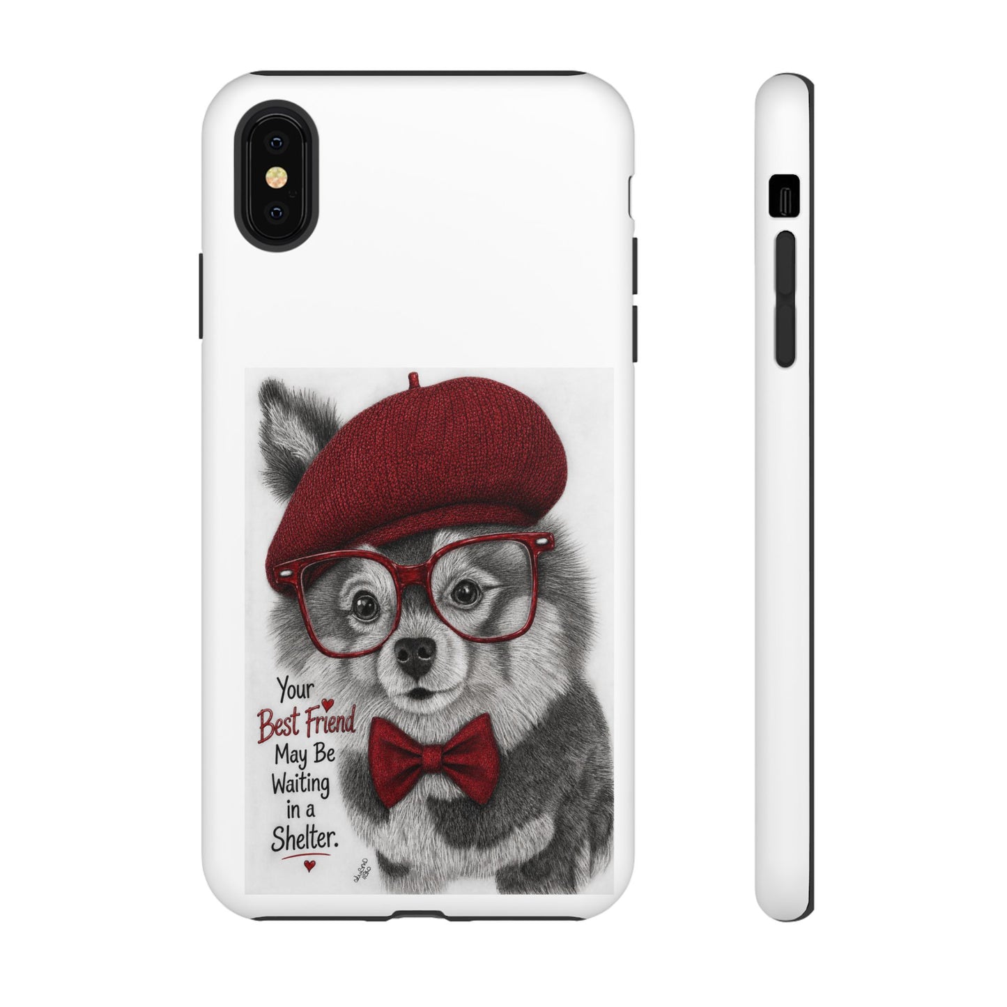Rescue Pup Art Phone Case – "Your Best Friend May Be Waiting in a Shelter"