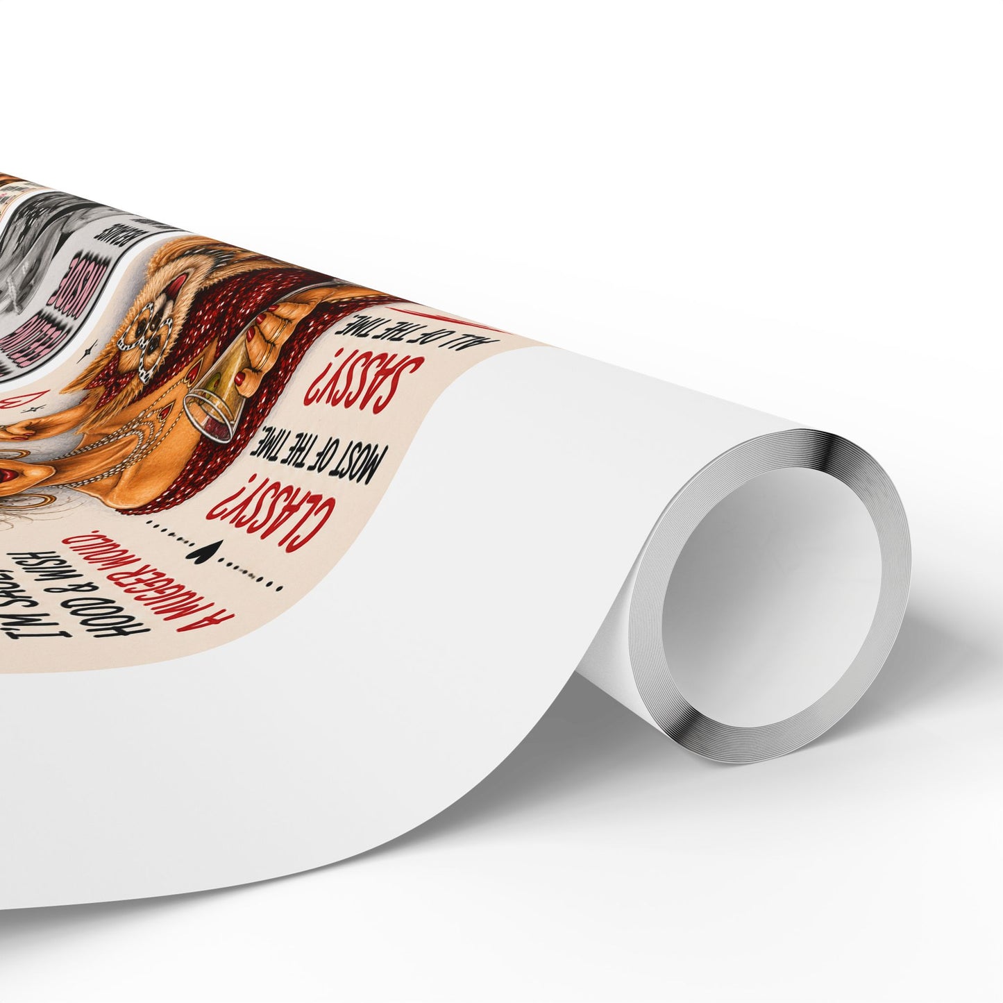 Perky Pearl and Latte Wrapping Paper Roll