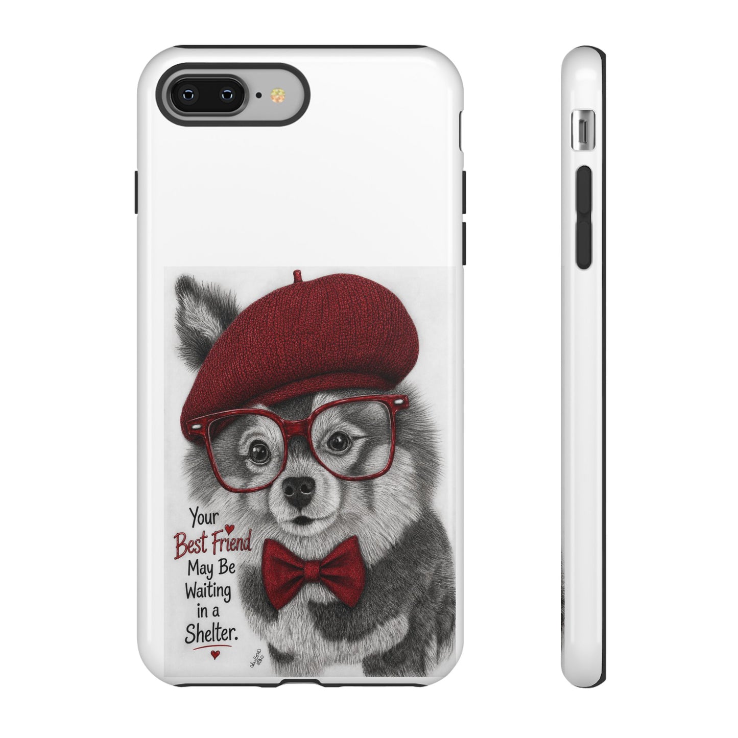 Rescue Pup Art Phone Case – "Your Best Friend May Be Waiting in a Shelter"
