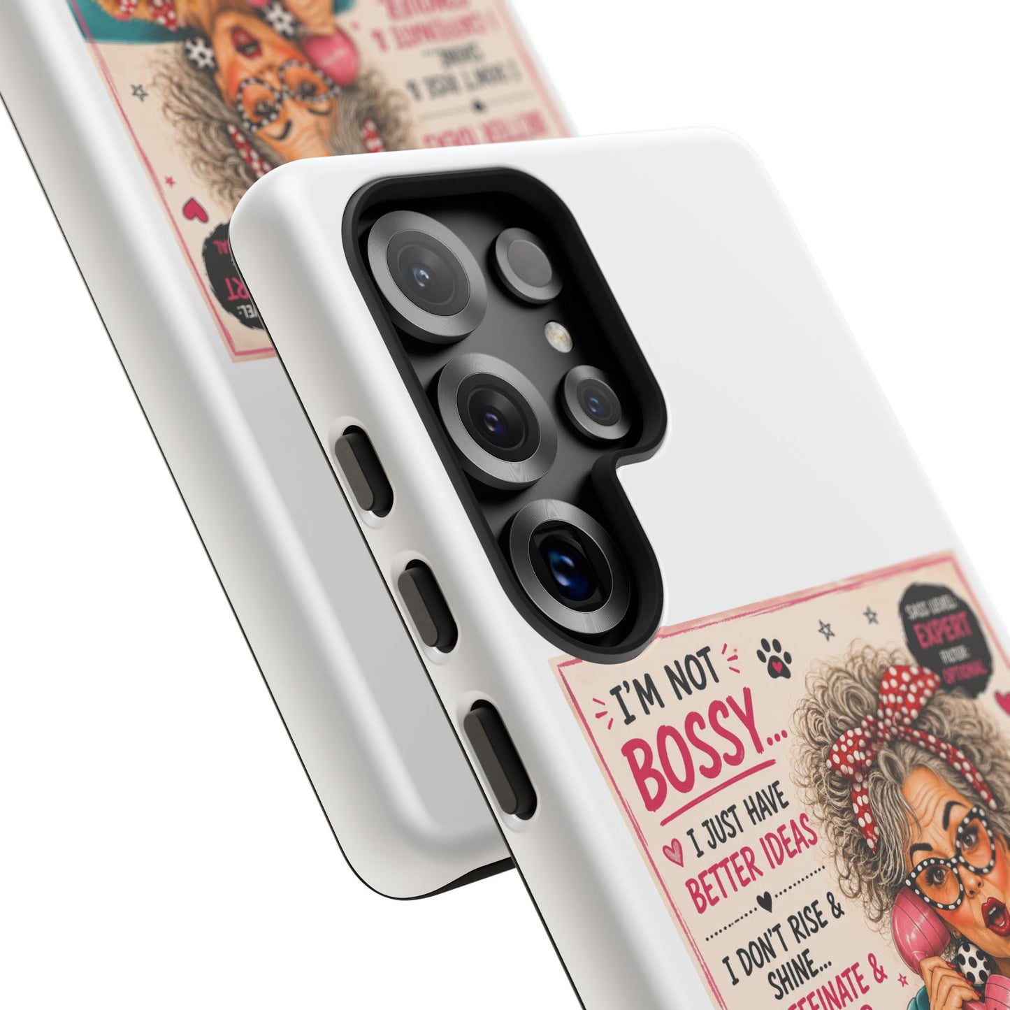 Perky Pearl and Latte Phone Case — "I'm Not Bossy" Funny Dog Lover & Sarcastic Woman Protective Tough Case
