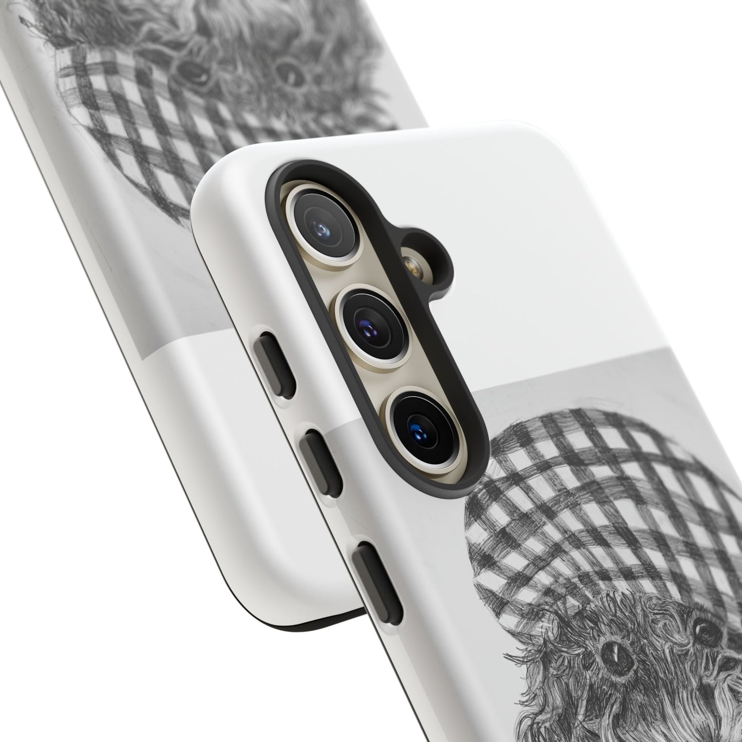 Cute Dog Phone Case — Flannel Elmer  in Plaid Hat