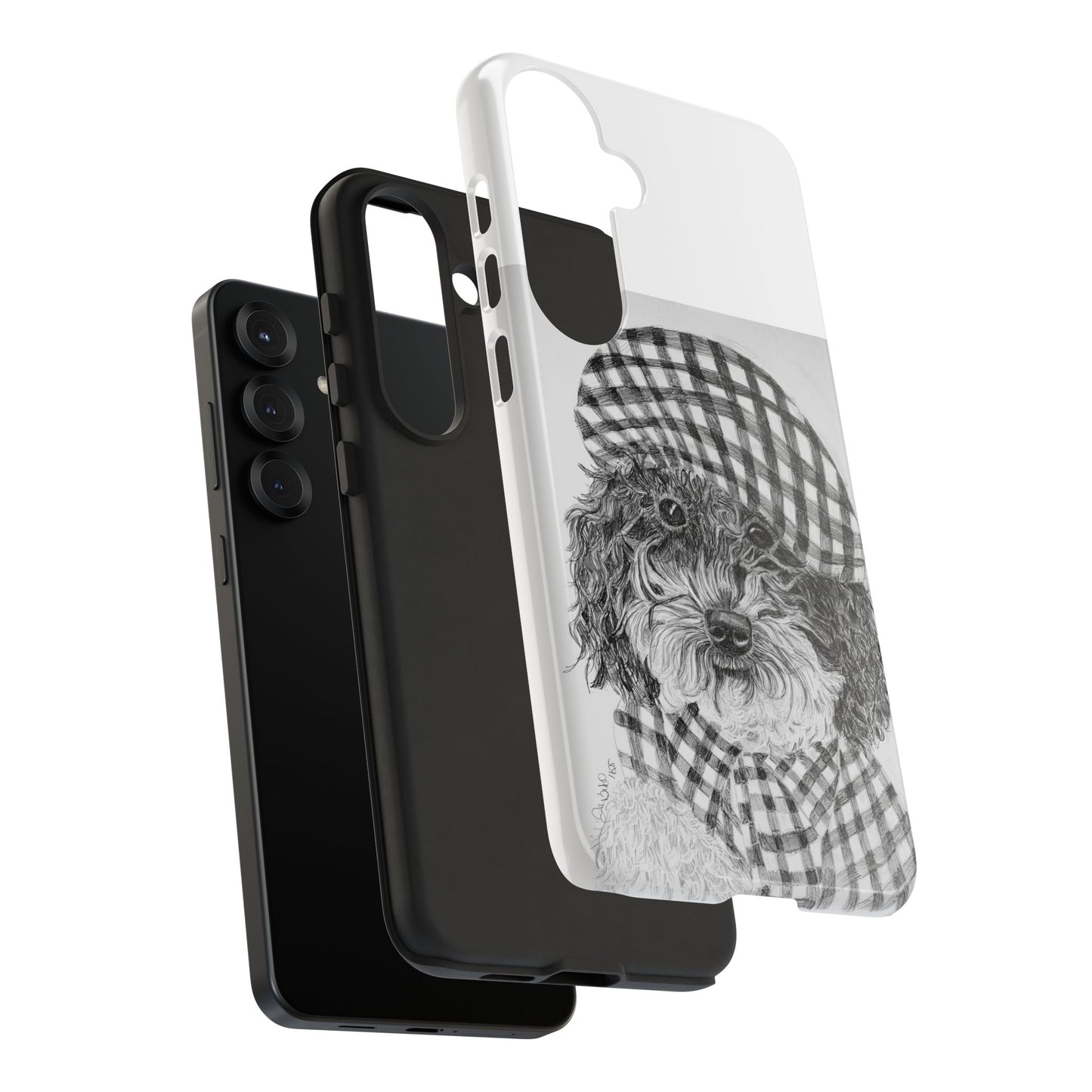 Cute Dog Phone Case — Flannel Elmer  in Plaid Hat