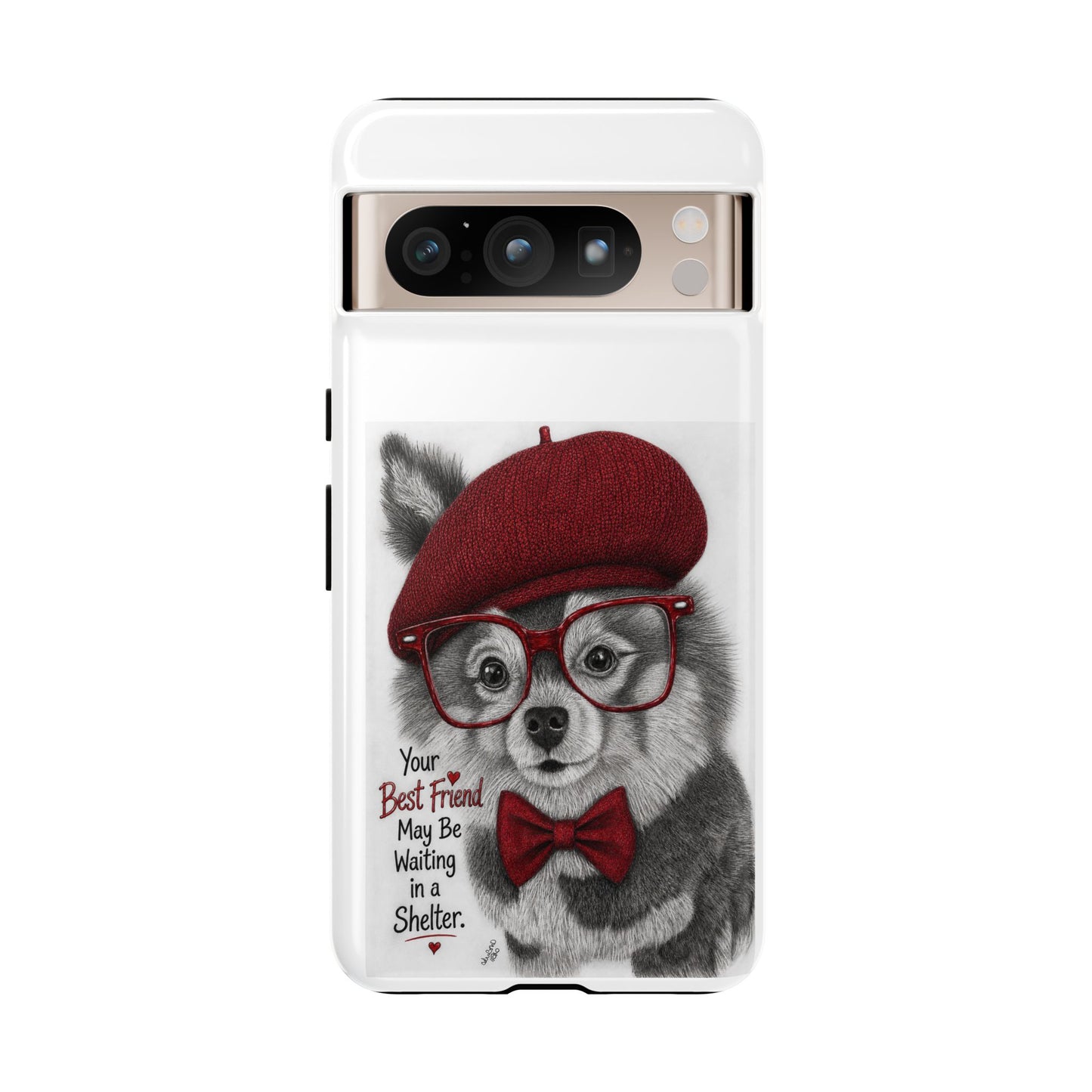 Rescue Pup Art Phone Case – "Your Best Friend May Be Waiting in a Shelter"