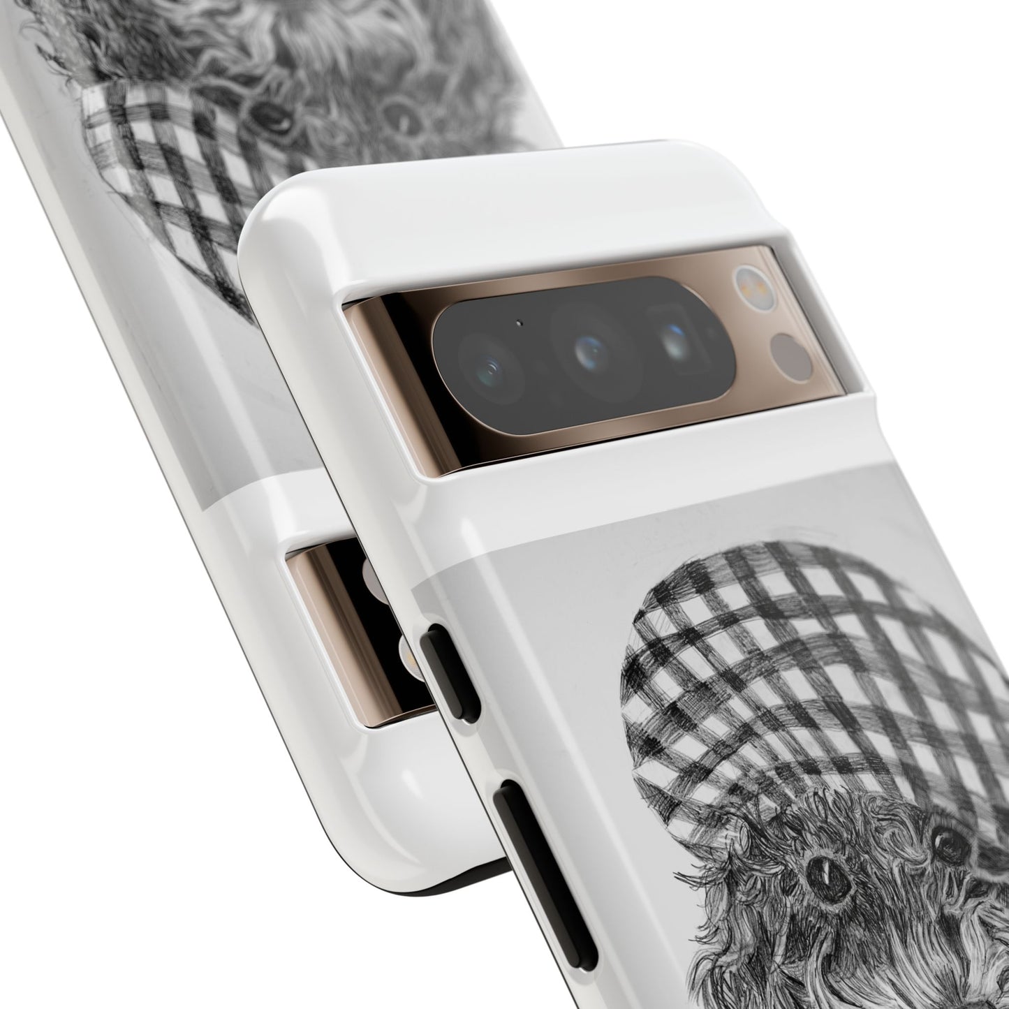 Cute Dog Phone Case — Flannel Elmer  in Plaid Hat