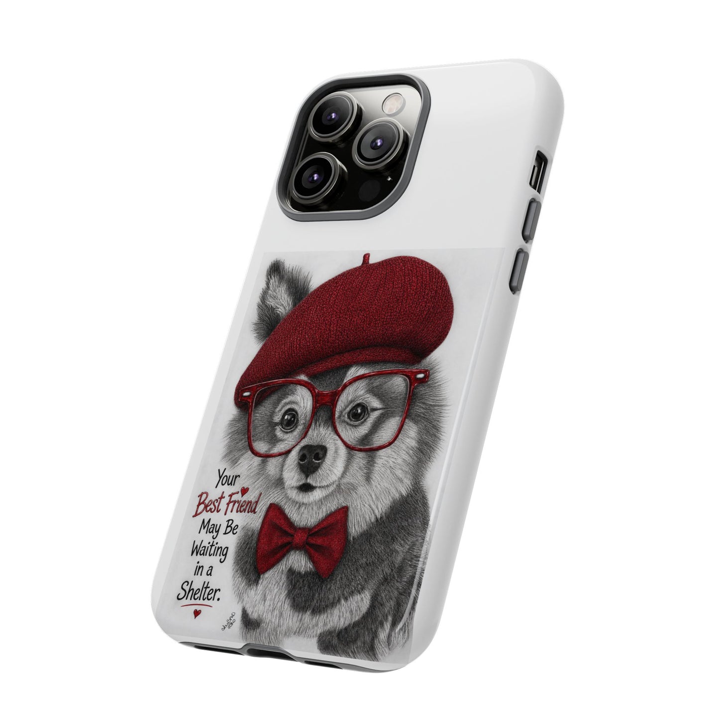 Rescue Pup Art Phone Case – "Your Best Friend May Be Waiting in a Shelter"