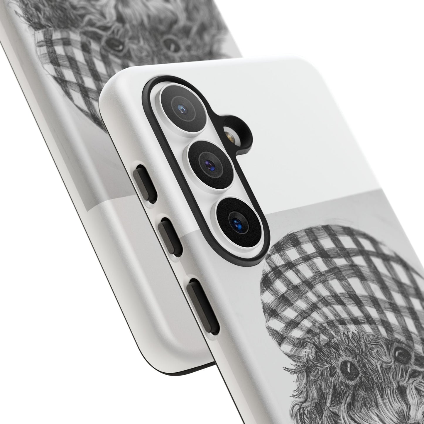 Cute Dog Phone Case — Flannel Elmer  in Plaid Hat
