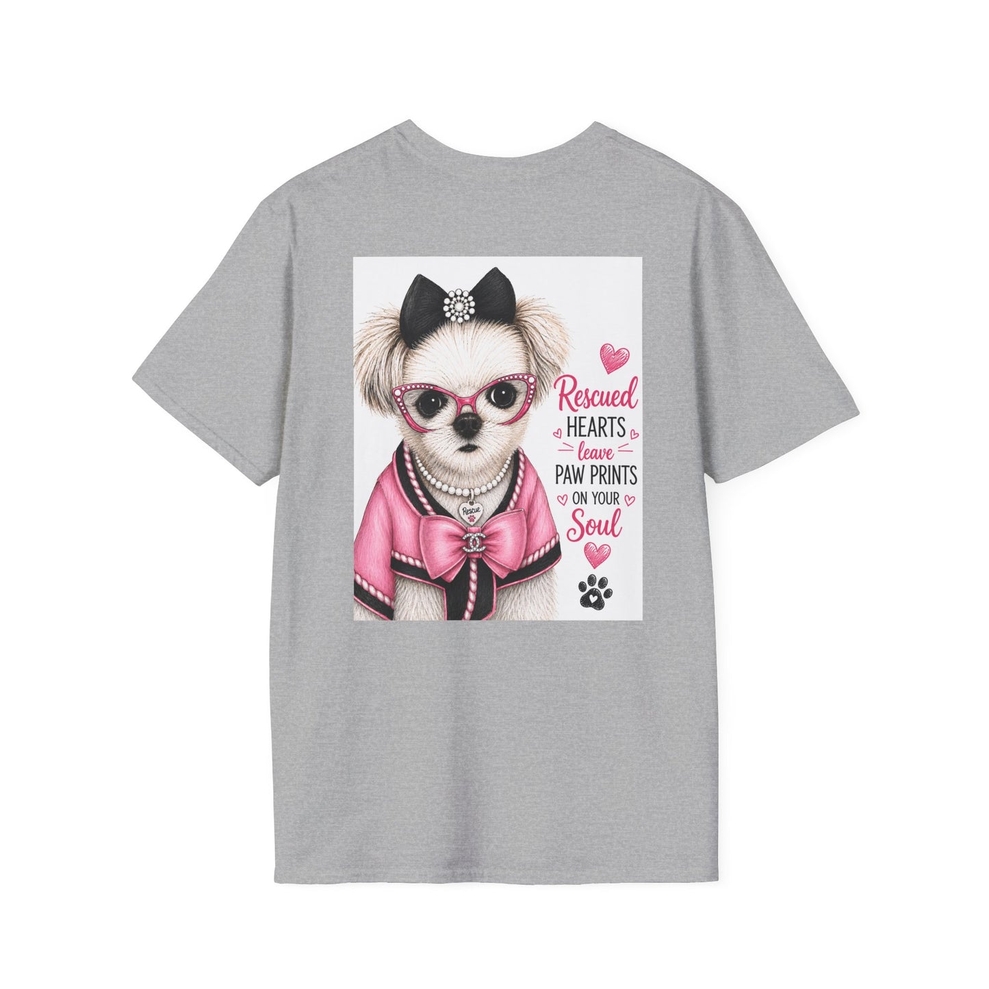 T-shirt. Muffin a real rescued doggie