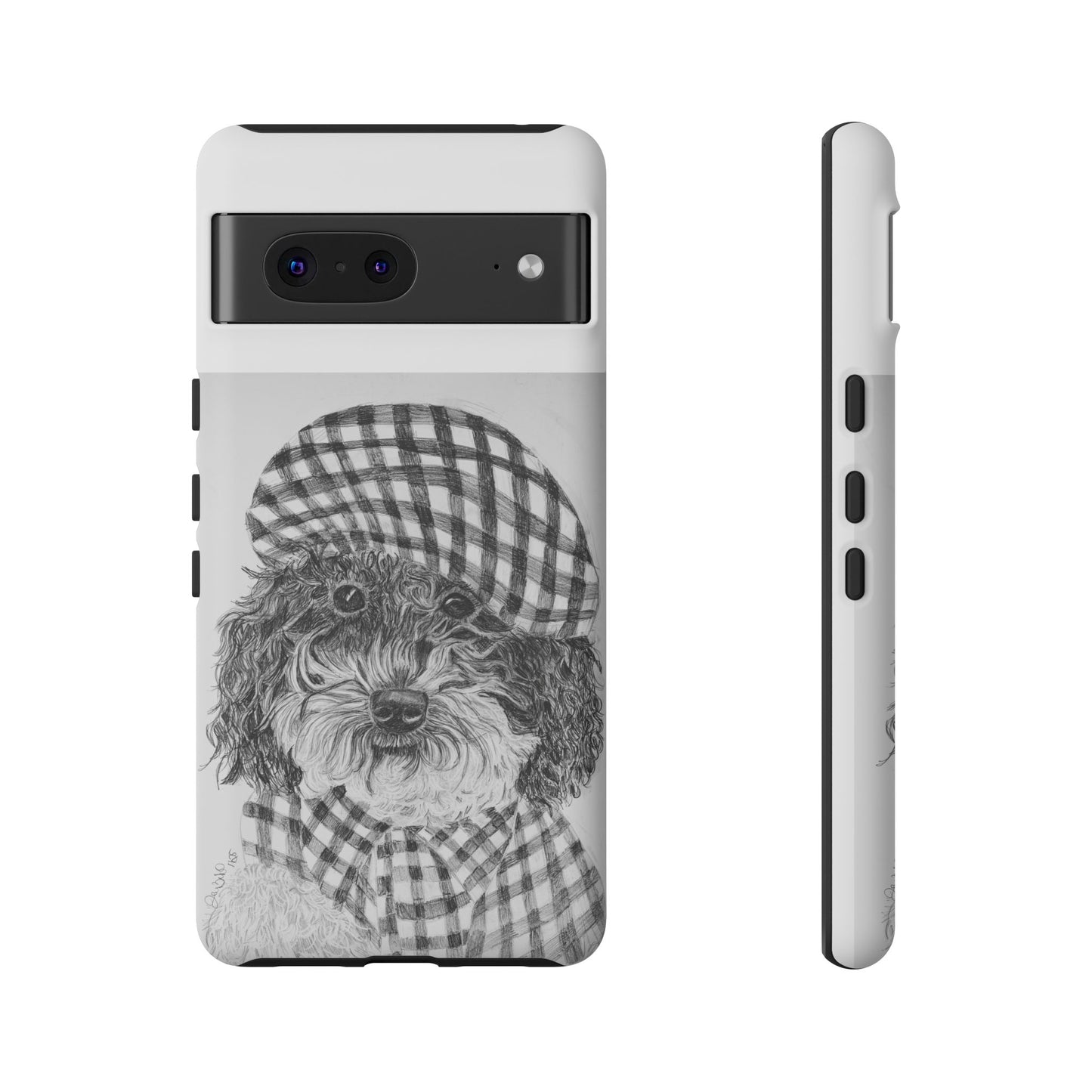 Cute Dog Phone Case — Flannel Elmer  in Plaid Hat