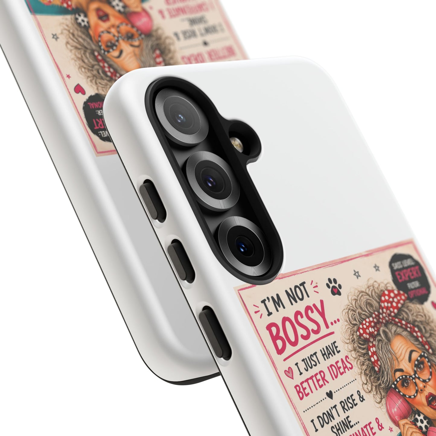 Perky Pearl and Latte Phone Case — "I'm Not Bossy" Funny Dog Lover & Sarcastic Woman Protective Tough Case