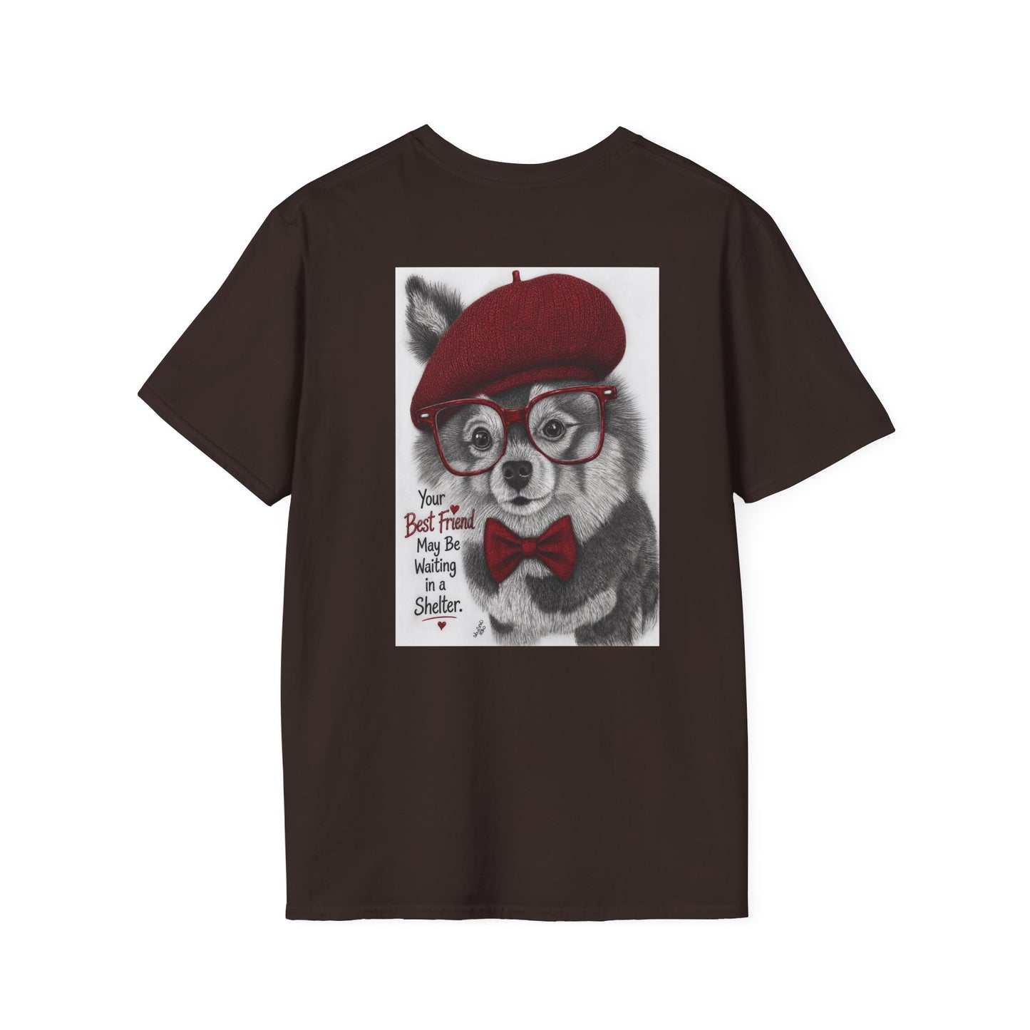 Lobo a real rescued dog.  Best friend at the shelter t-shirt