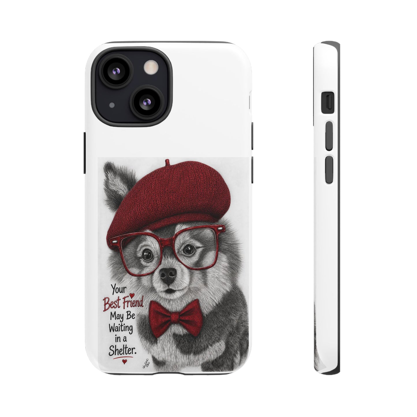 Rescue Pup Art Phone Case – "Your Best Friend May Be Waiting in a Shelter"