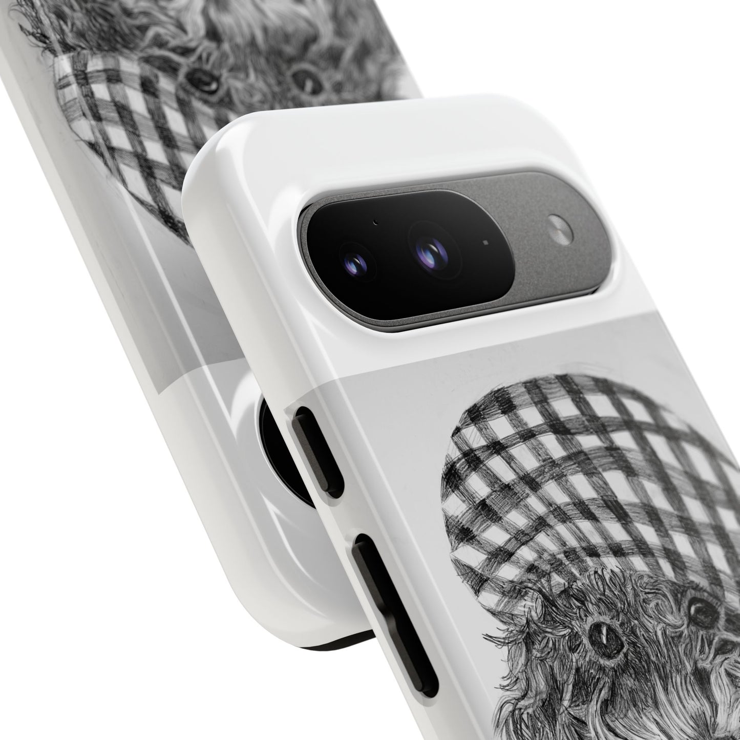 Cute Dog Phone Case — Flannel Elmer  in Plaid Hat