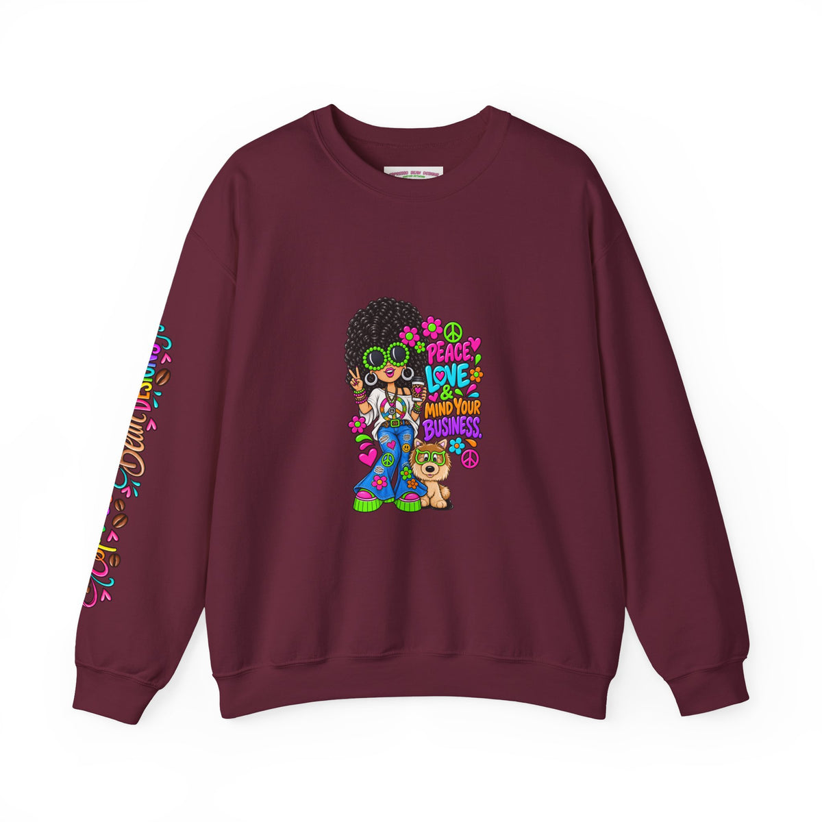 Retro Peace & Love Sweatshirt