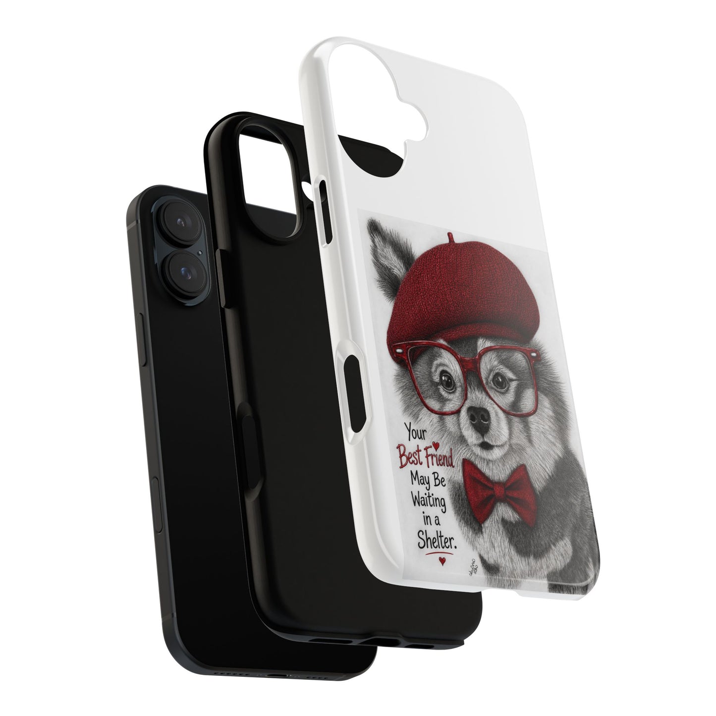 Rescue Pup Art Phone Case – "Your Best Friend May Be Waiting in a Shelter"