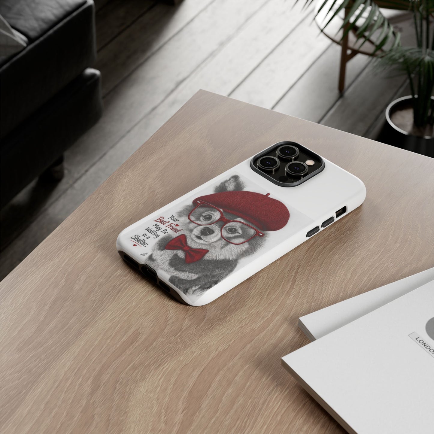 Rescue Pup Art Phone Case – "Your Best Friend May Be Waiting in a Shelter"