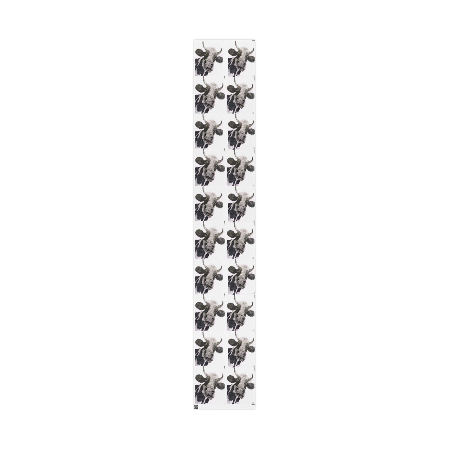 Cow Pattern Wrapping Paper — Black & White Animal Print Gift Wrap