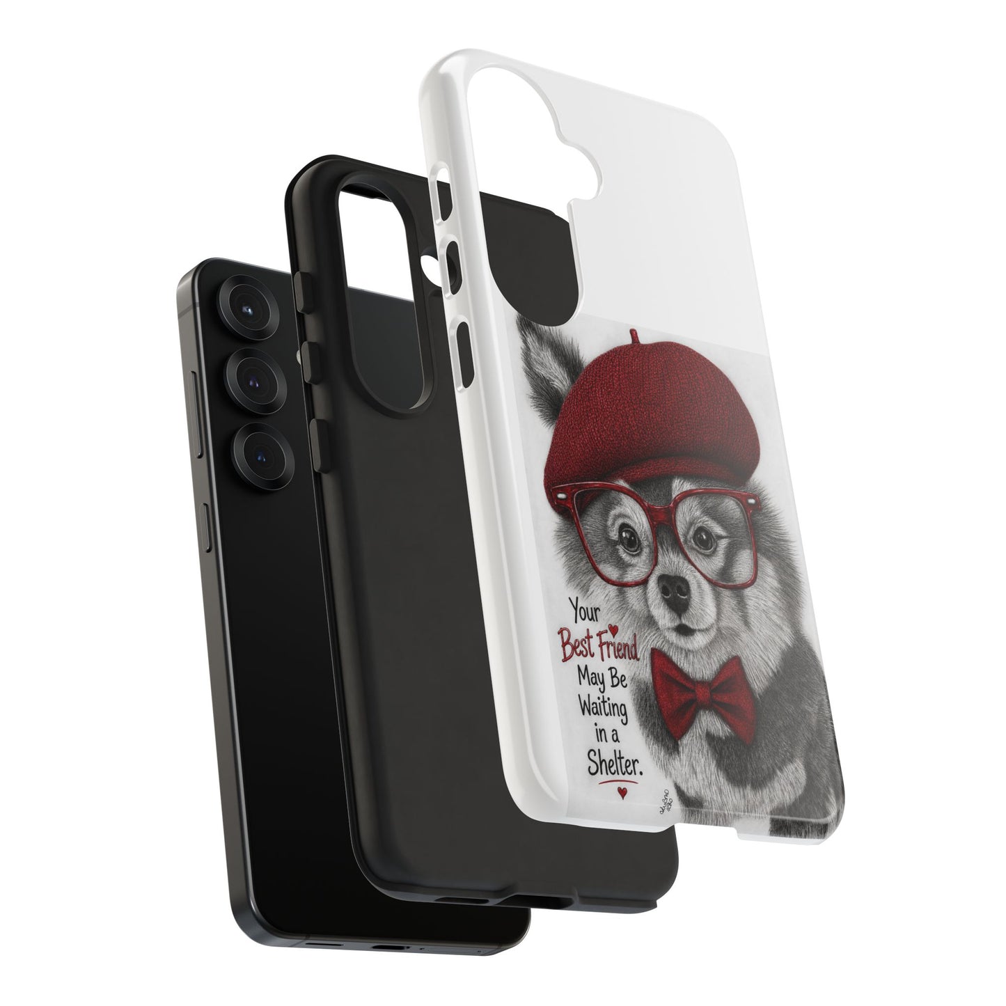 Rescue Pup Art Phone Case – "Your Best Friend May Be Waiting in a Shelter"