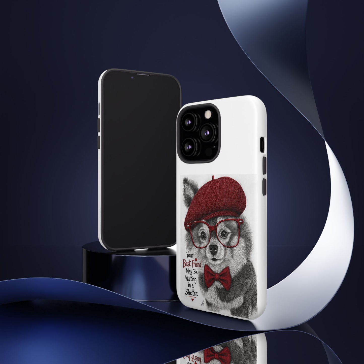 Rescue Pup Art Phone Case – "Your Best Friend May Be Waiting in a Shelter"