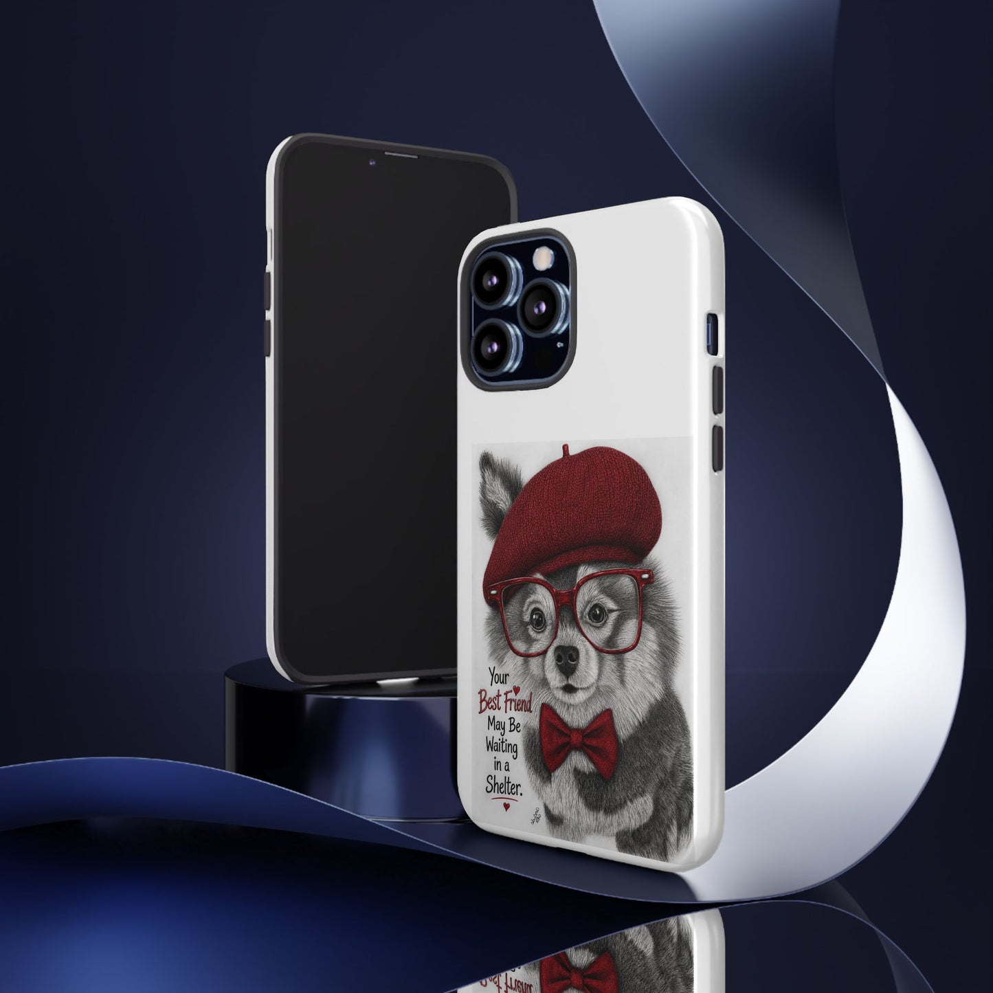 Rescue Pup Art Phone Case – "Your Best Friend May Be Waiting in a Shelter"
