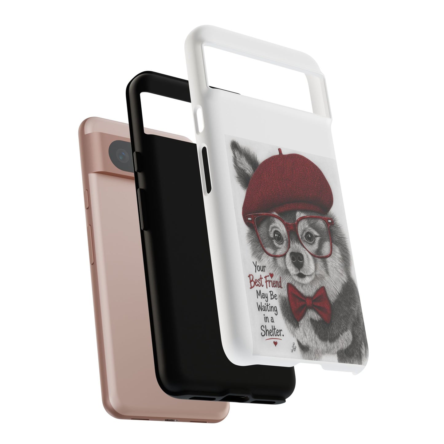 Rescue Pup Art Phone Case – "Your Best Friend May Be Waiting in a Shelter"