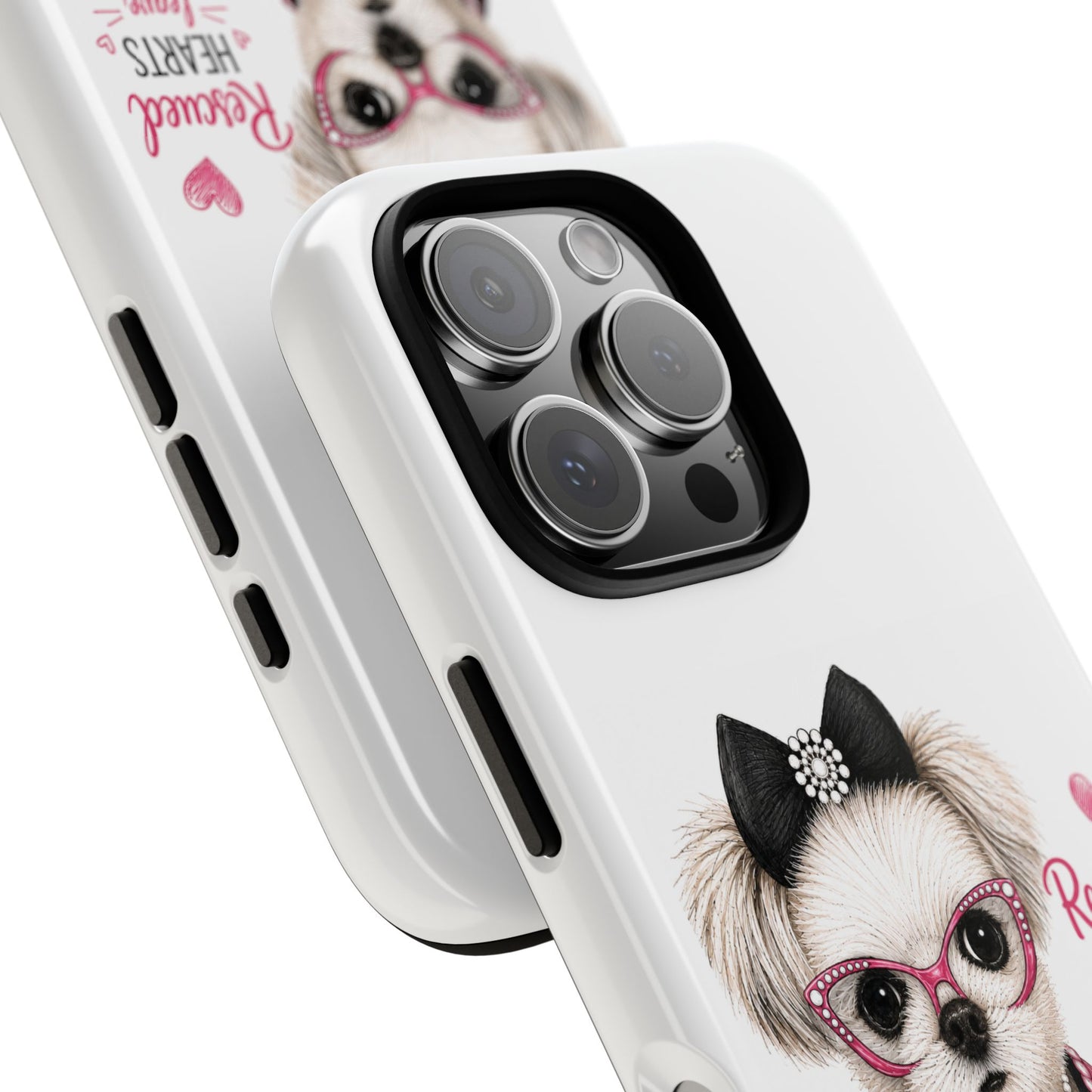 Rescued Hearts Paw Prints Phone Case