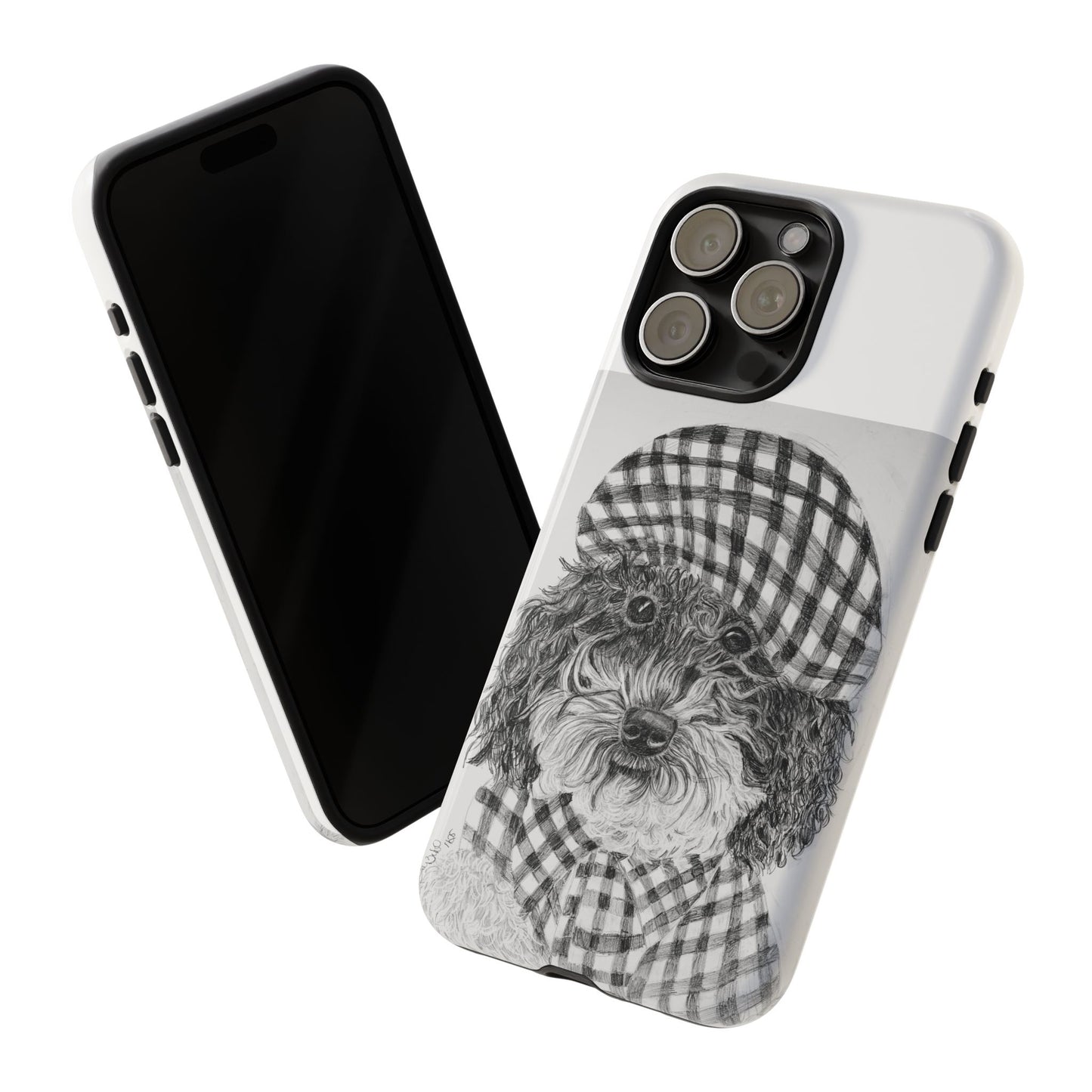 Cute Dog Phone Case — Flannel Elmer  in Plaid Hat