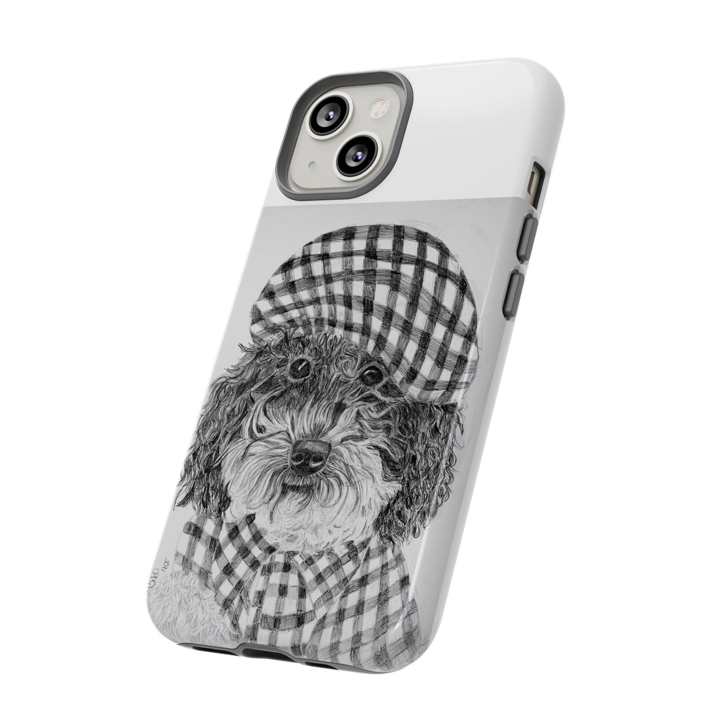 Cute Dog Phone Case — Flannel Elmer  in Plaid Hat