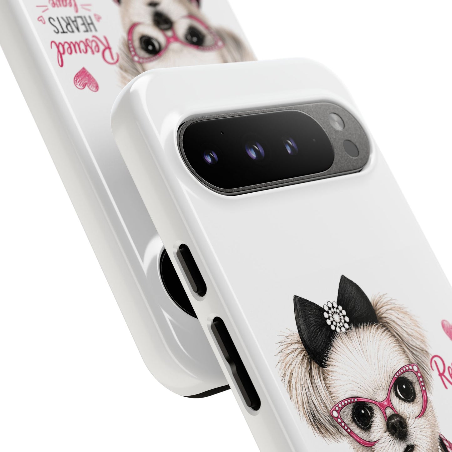 Rescued Hearts Paw Prints Phone Case