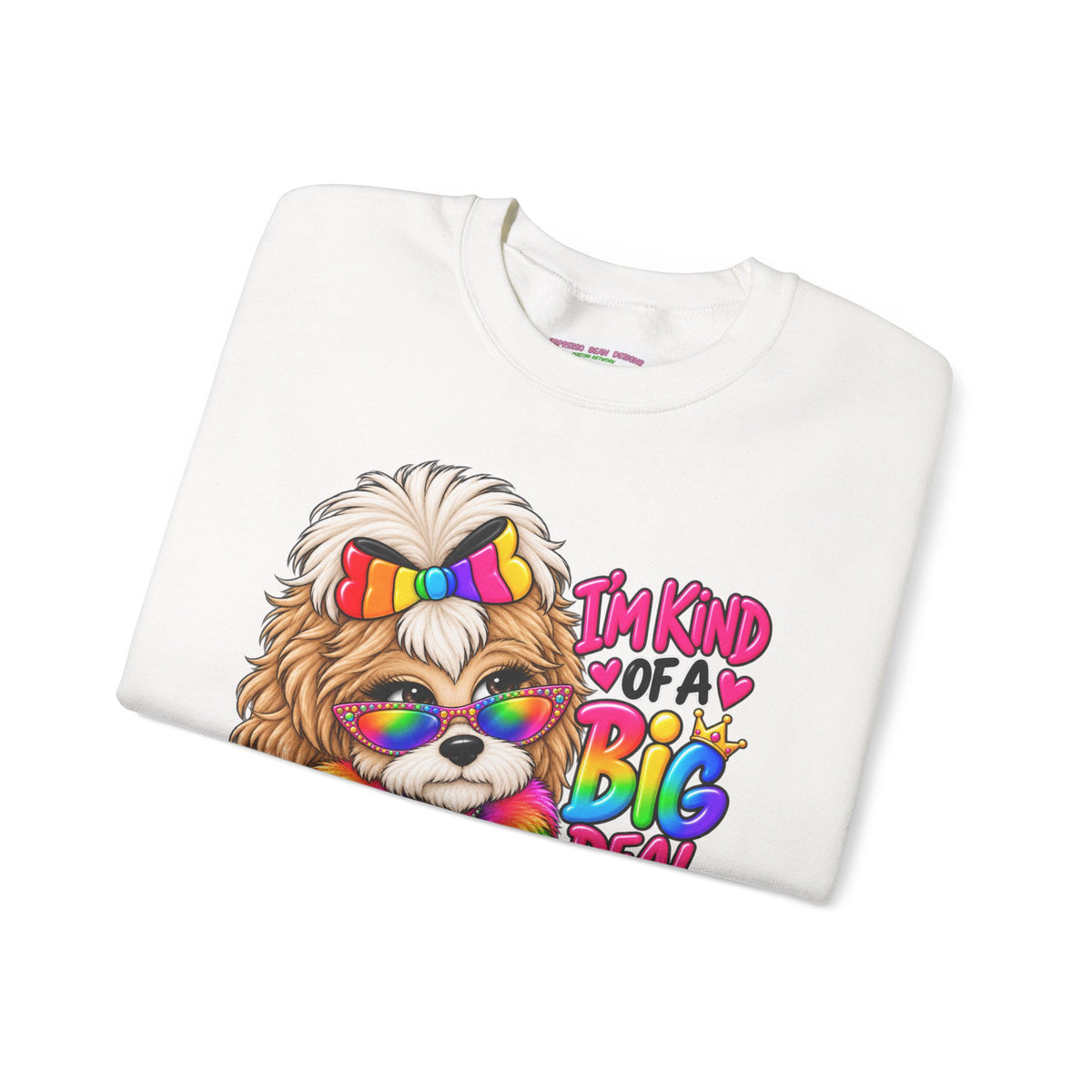 Cute Rainbow Puppy "I'm Kind of a Big Deal" Sweatshirt