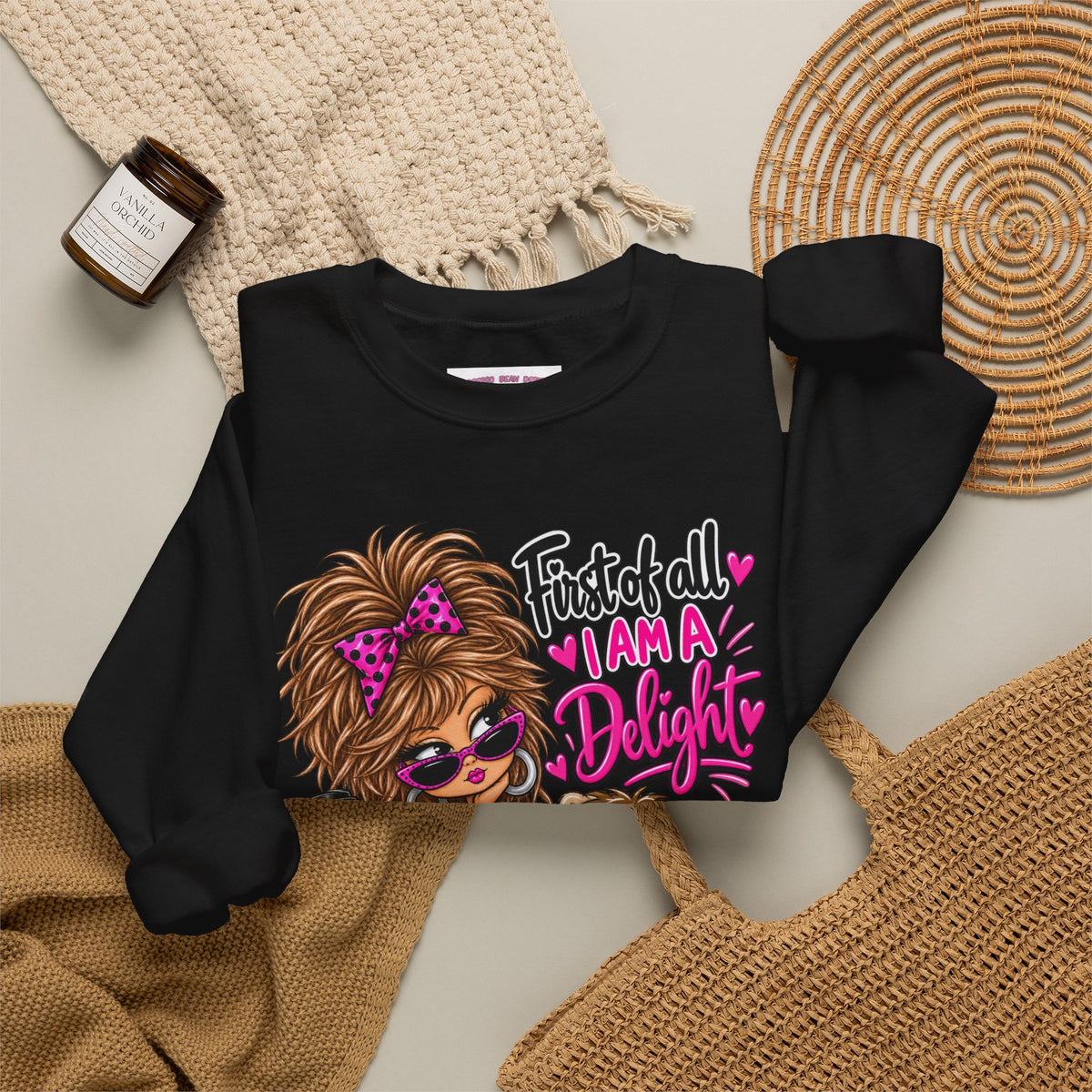 First of all I’m a delight Unisex Heavy Blend™ Crewneck Sweatshirt