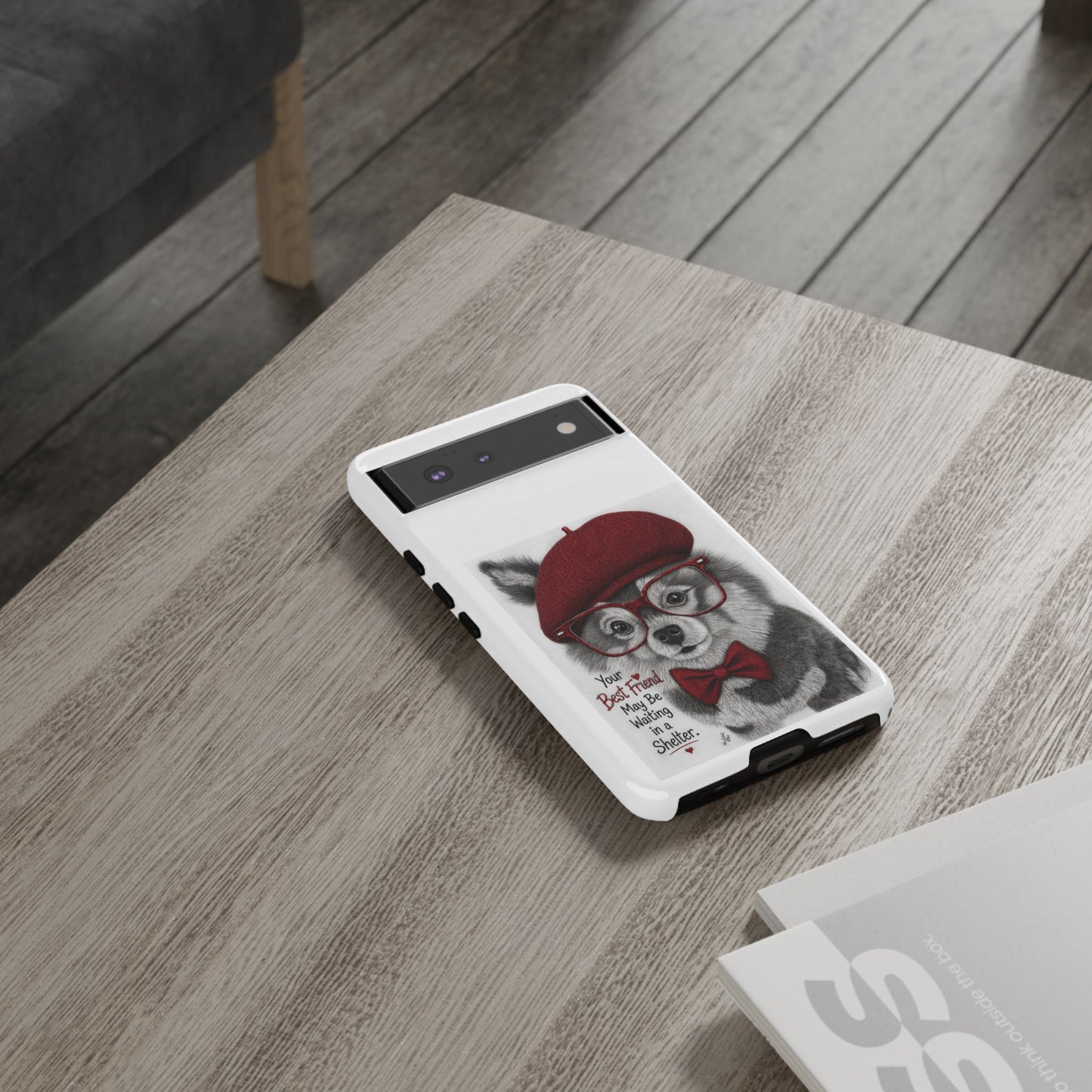 Rescue Pup Art Phone Case – "Your Best Friend May Be Waiting in a Shelter"