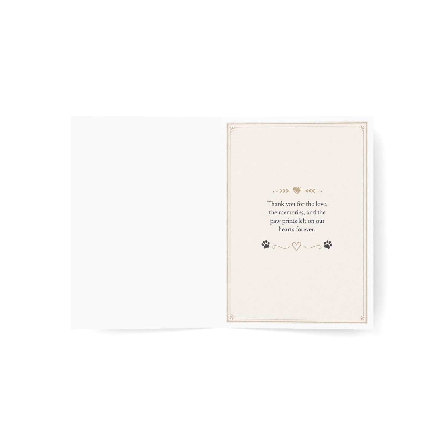 Pet Sympathy Greeting Card – “Forever in Our Hearts” Memorial Dog Card (Single or Multi-Pack)