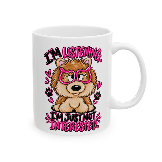 Ceramic Mug — "Dog Mom" Cute Paw Print Coffee Cup (11oz & 15oz)