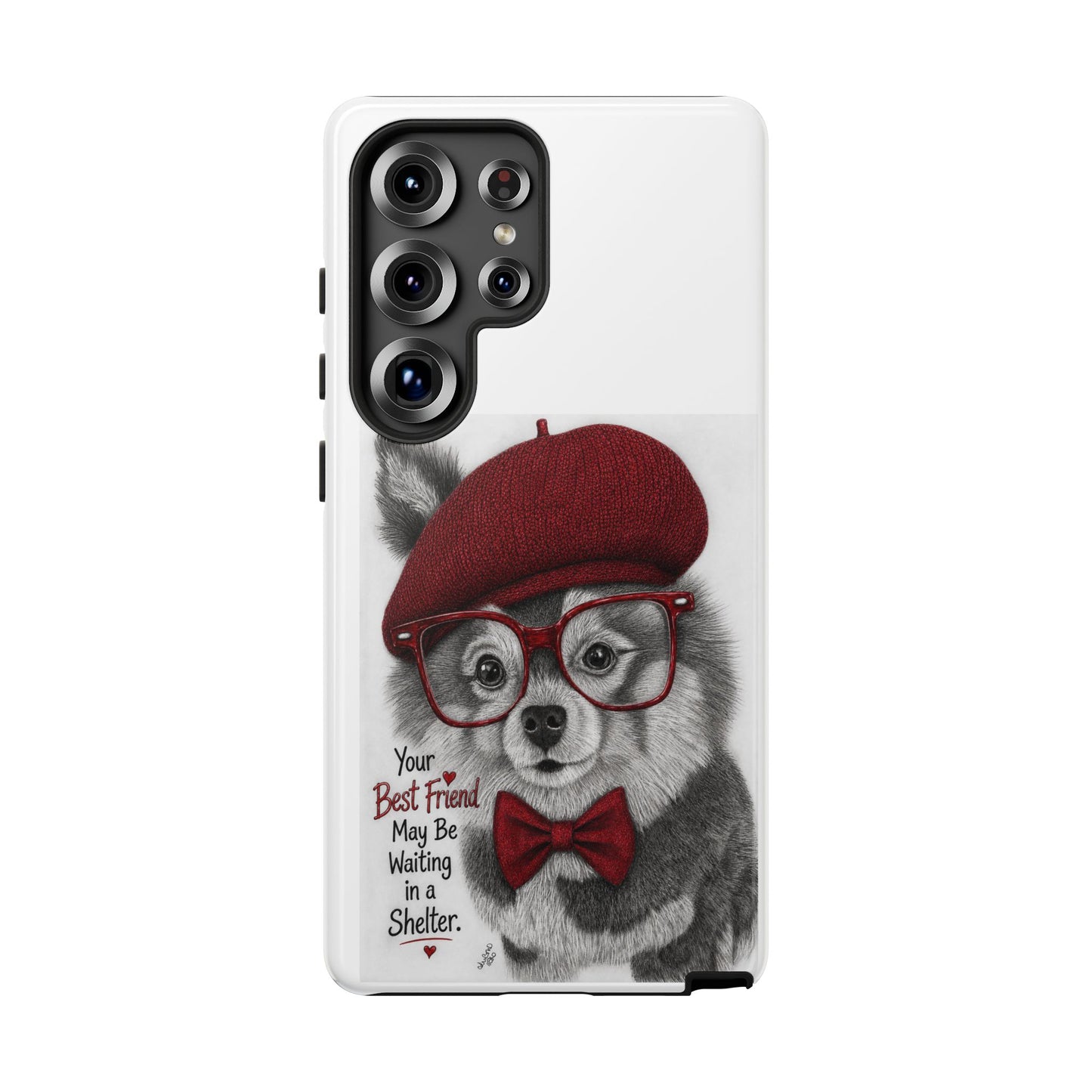 Rescue Pup Art Phone Case – "Your Best Friend May Be Waiting in a Shelter"