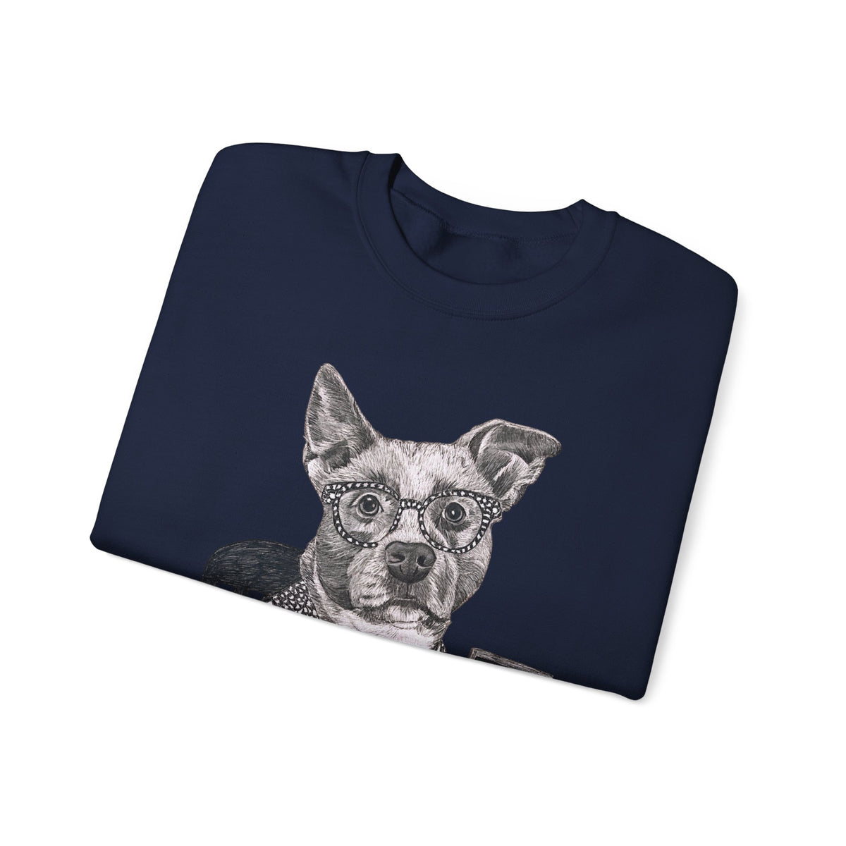 Rescue Dog Crewneck Sweatshirt — "Glenn Powell" Adopt Don’t Shop Design